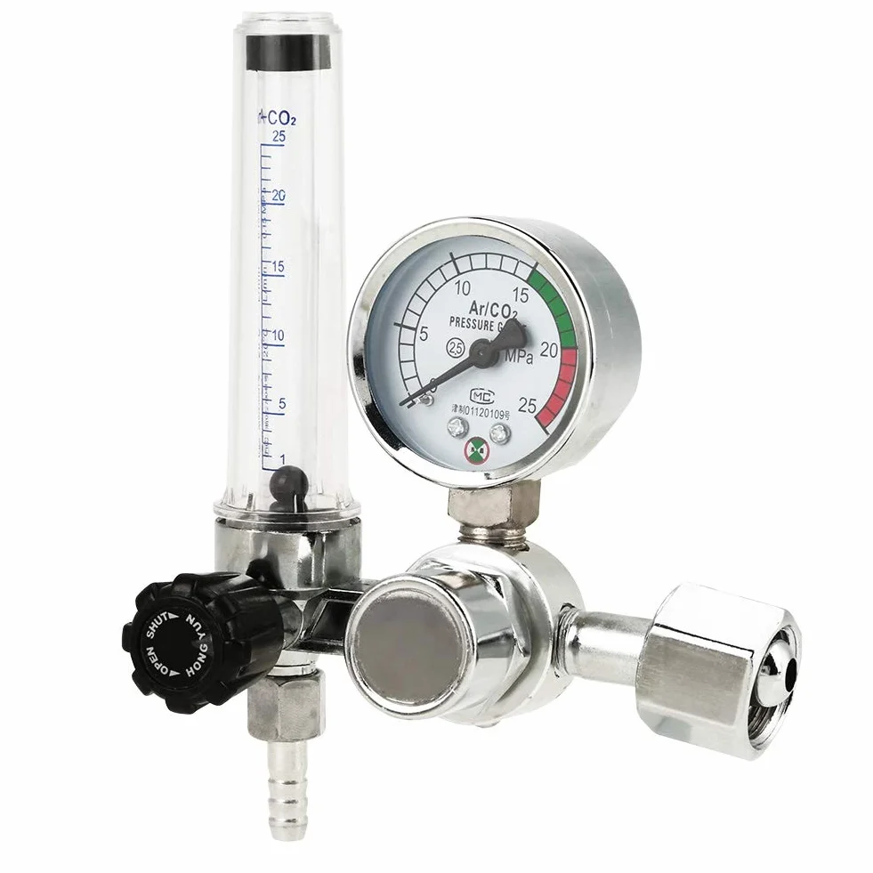 manómetro oxígeno medicinal + Akozon Medidor de flujo de argón, medidor de regulador de presión de 0-25MPa para soldadura Soldadura Tig Mig