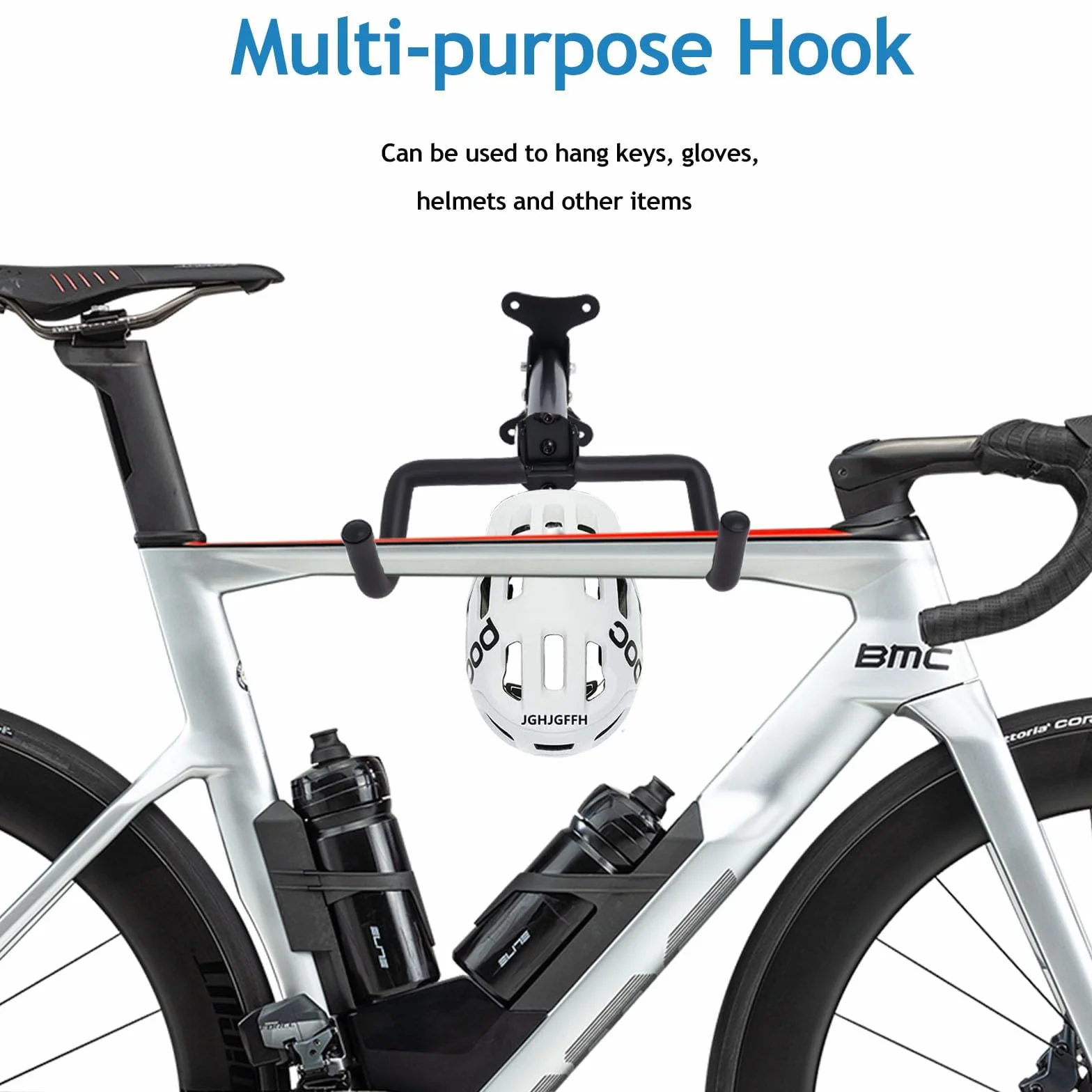 Soporte de Pared Plegable para Bicicleta Poweka 2 Piezas - Colgador Bicicleta Pared para Garaje