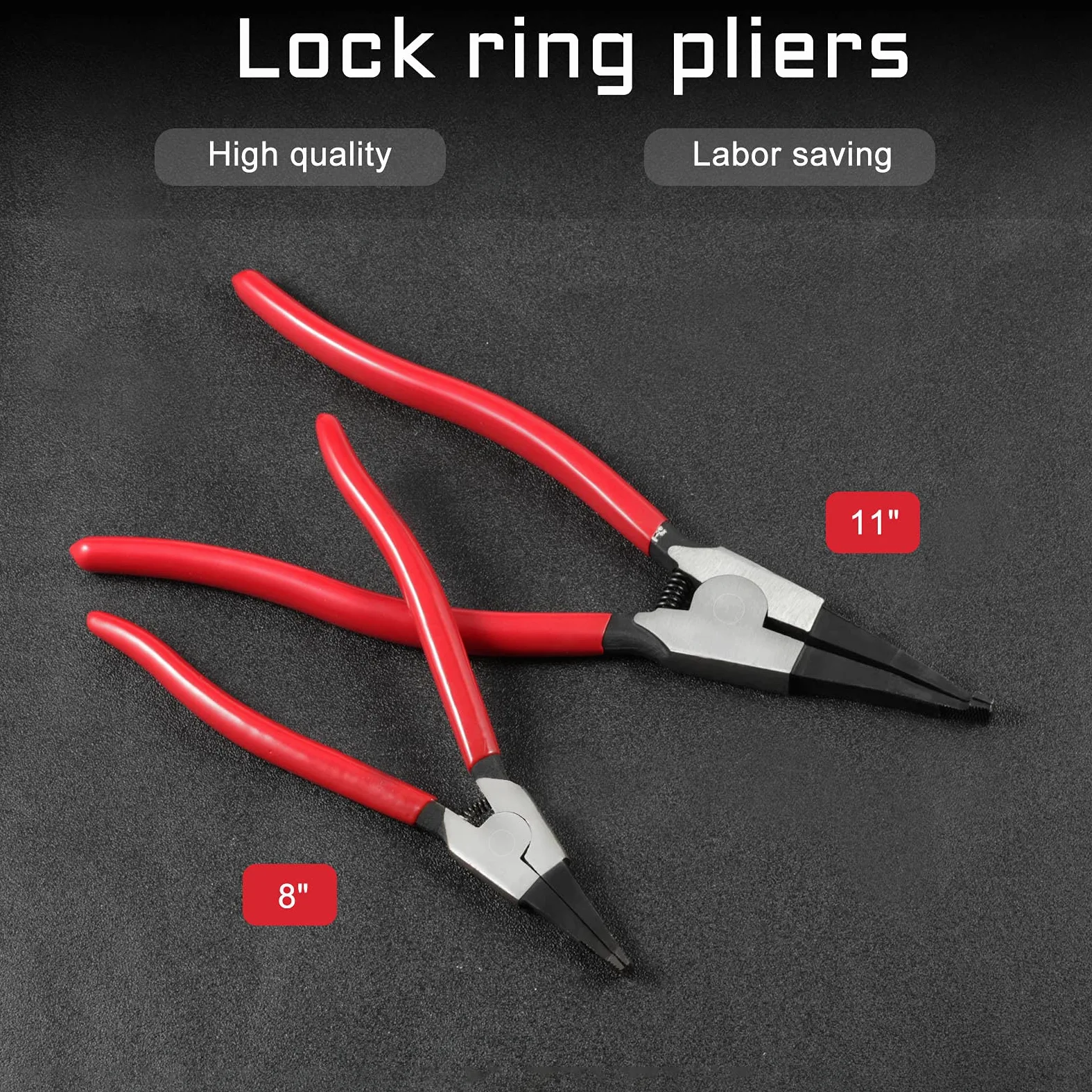 LEONTOOL, Alicates especiales de clip circular de 20 cm, de apertura de arandela de punta de ángulo inverso para cajas de transferencia y transmisión