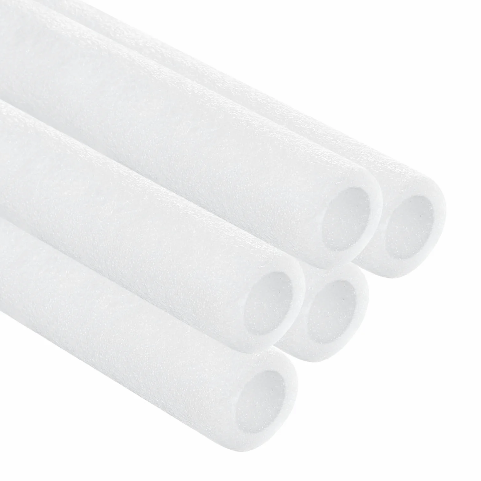 QUARKZMAN 5 Pcs Tubo De Espuma Para Aislamiento De Tuberías De 0.75 Pulgadas 3.3 Pies, Cubiertas De Tubo Hueco Para Protección Contra La Tuberías De Agua Fría Y Caliente, Blanco OD 1.1"