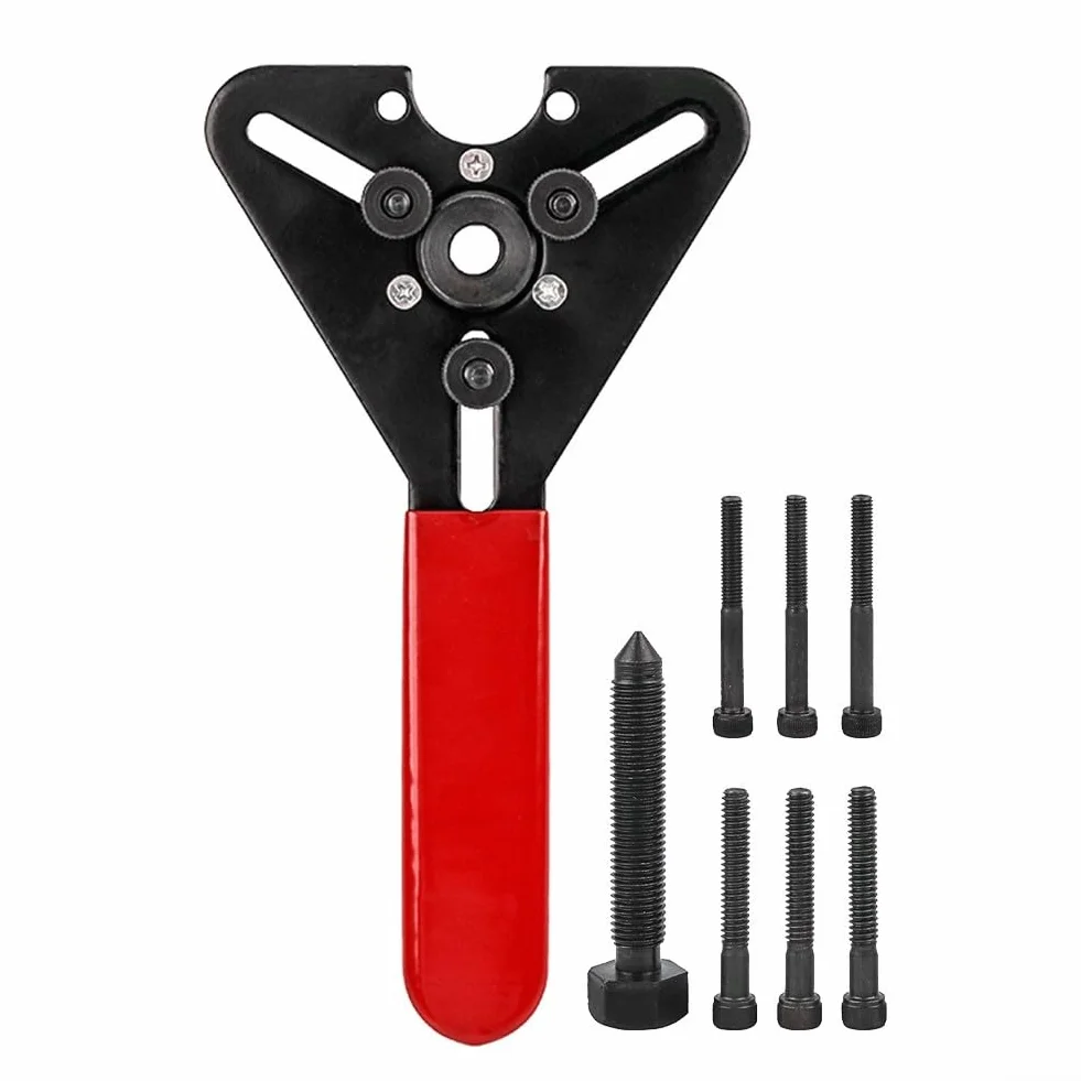 Herramienta de extracción de embrague del compresor de acondicionamiento automotriz – para llave extractora de polea de aire acondicionado de acero de larga duración con 7 tornillos para