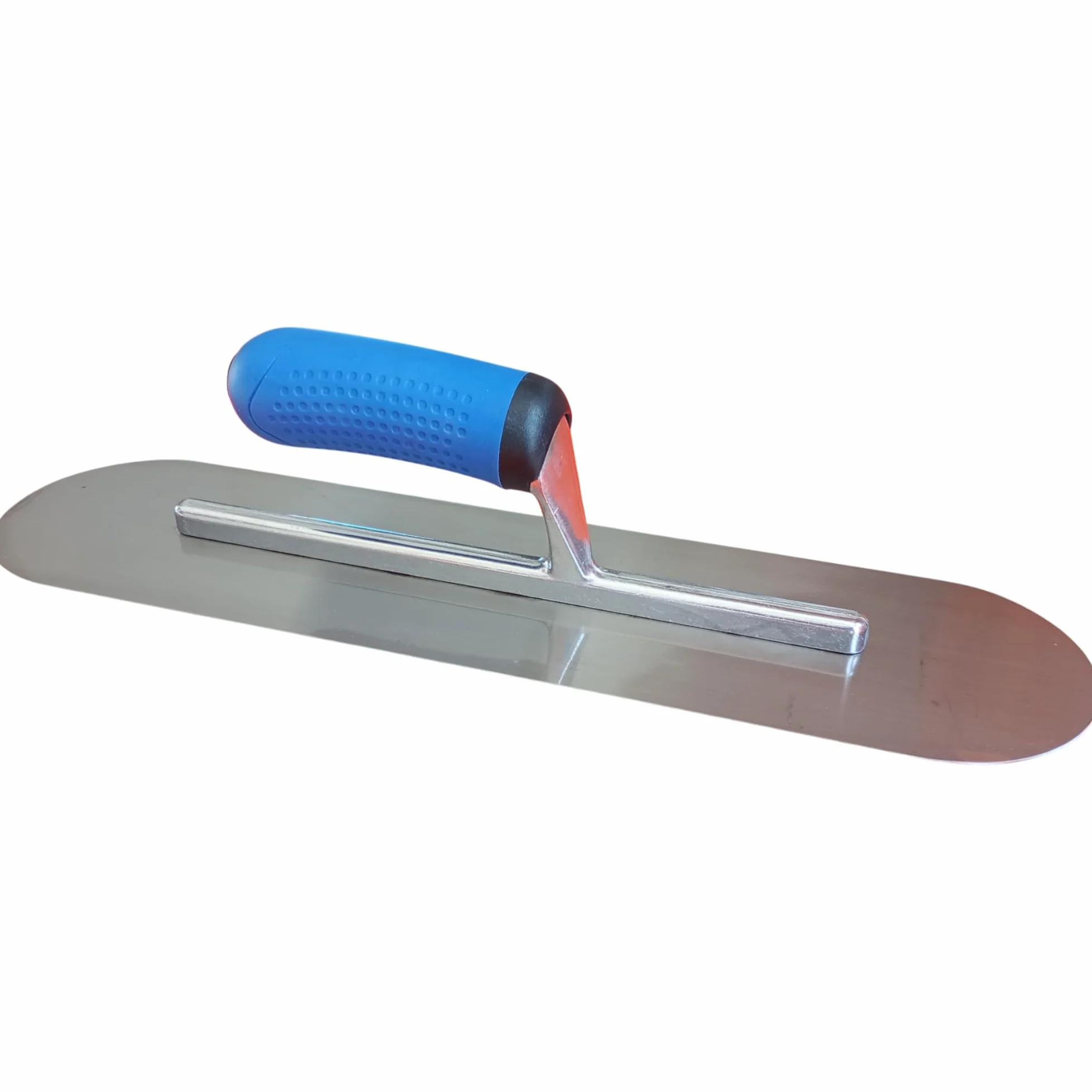 Llana Alisadora de Acero Inoxidable 40,6 cm – Mango Suave Antideslizante – Paleta, Fratasadora para Hormigón y Yeso, Herramienta Profesional de Construcción (40,6 x 10,2 cm)