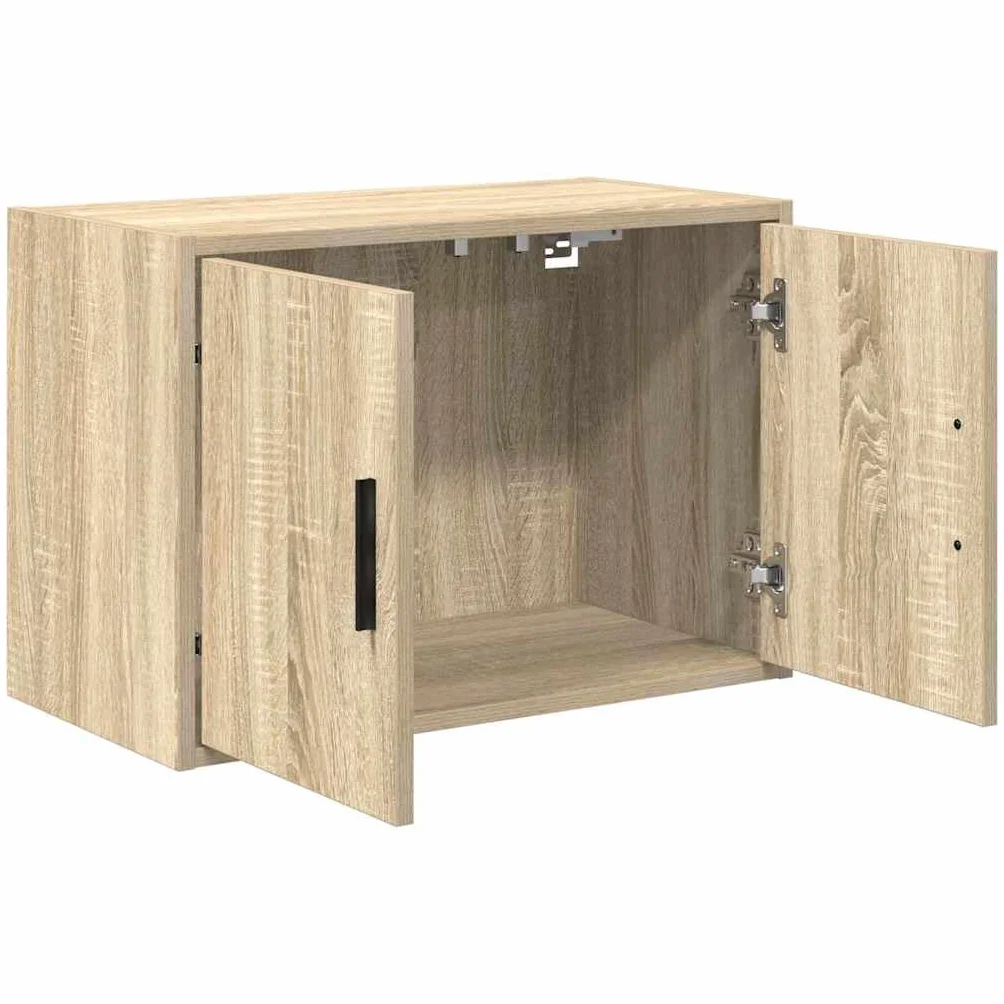 Armarios de pared 2 uds para garaje madera de ingeniería