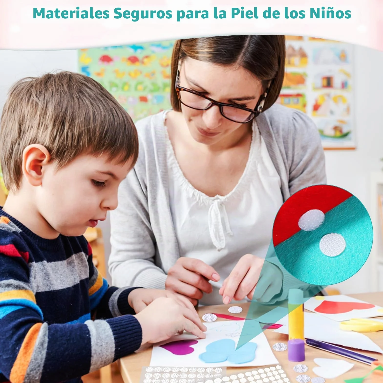 Vinabo 1080 Piezas de Pegatinas Redondas para Rayar, 540 Pares de Ganchos y Bucles Autoadhesivos con Puntos para Rayar de 10 mm, Puntos para Rayar Autoadhesivos para Bricolaje, Manualidades, etc