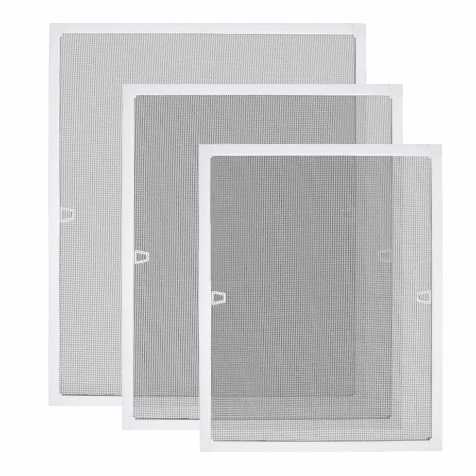 NAIZY Mosquitera para ventana con marco de aluminio Marco de abrazadera Prevención de insectos No requiere taladrar ni atornillar 100x120cm, Blanco