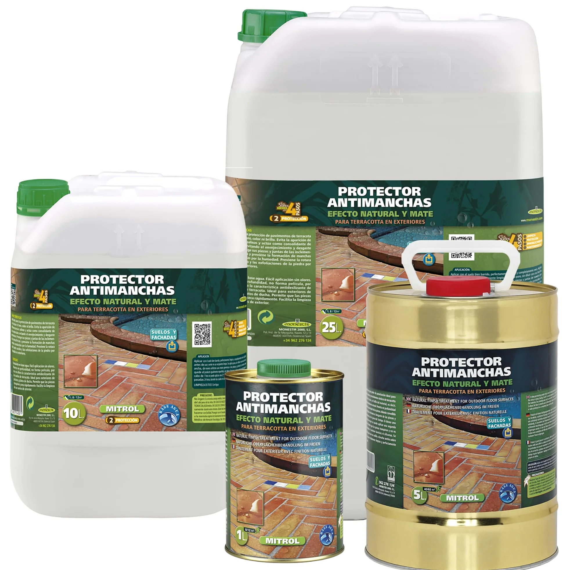 MONESTIR MITROL PROTECTOR ANTIMANCHA EXTERIORES EFECTO MATE 1L MONESTIR