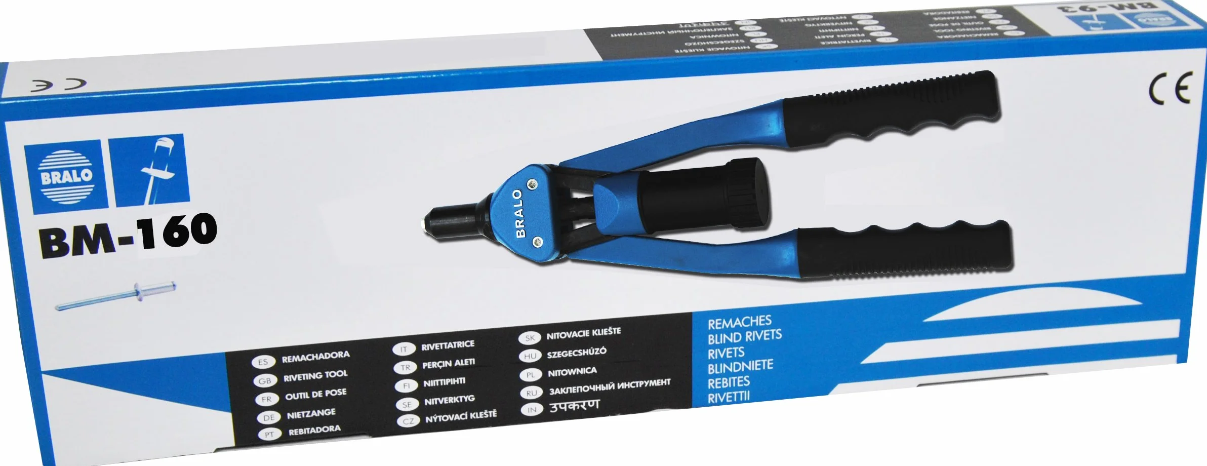 Bralo BM-160 - Remachadora manual, color azul
