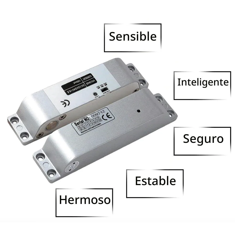 YAVIS Serratura Elettrica a Bloccaggio a Boccaggio DC 12V Fail Safe NC Modalità Serratura Elettronica per Controllo Accessi Sistema di Sicurezza con Ritardo