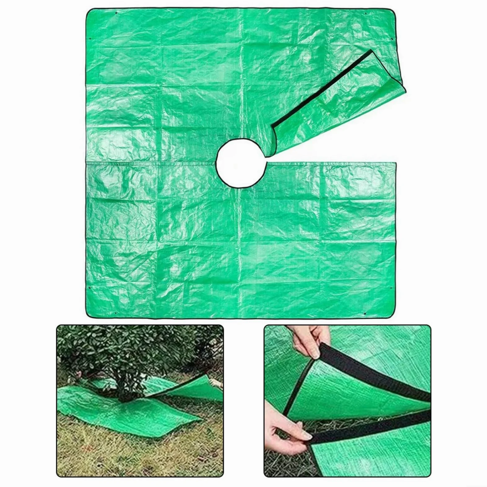 Manta de jardín para hojas para limpieza al aire libre después de podar árboles, arbustos y recoger hojas caídas y pequeños desechos de jardín (3 x 3 m/40 cm)