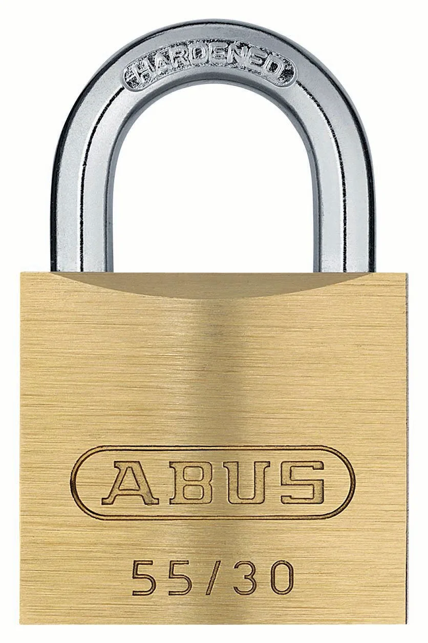 Abus 55/30 B KA (todo tipo de clima candado de latón con grillete de acero endurecido con llave (