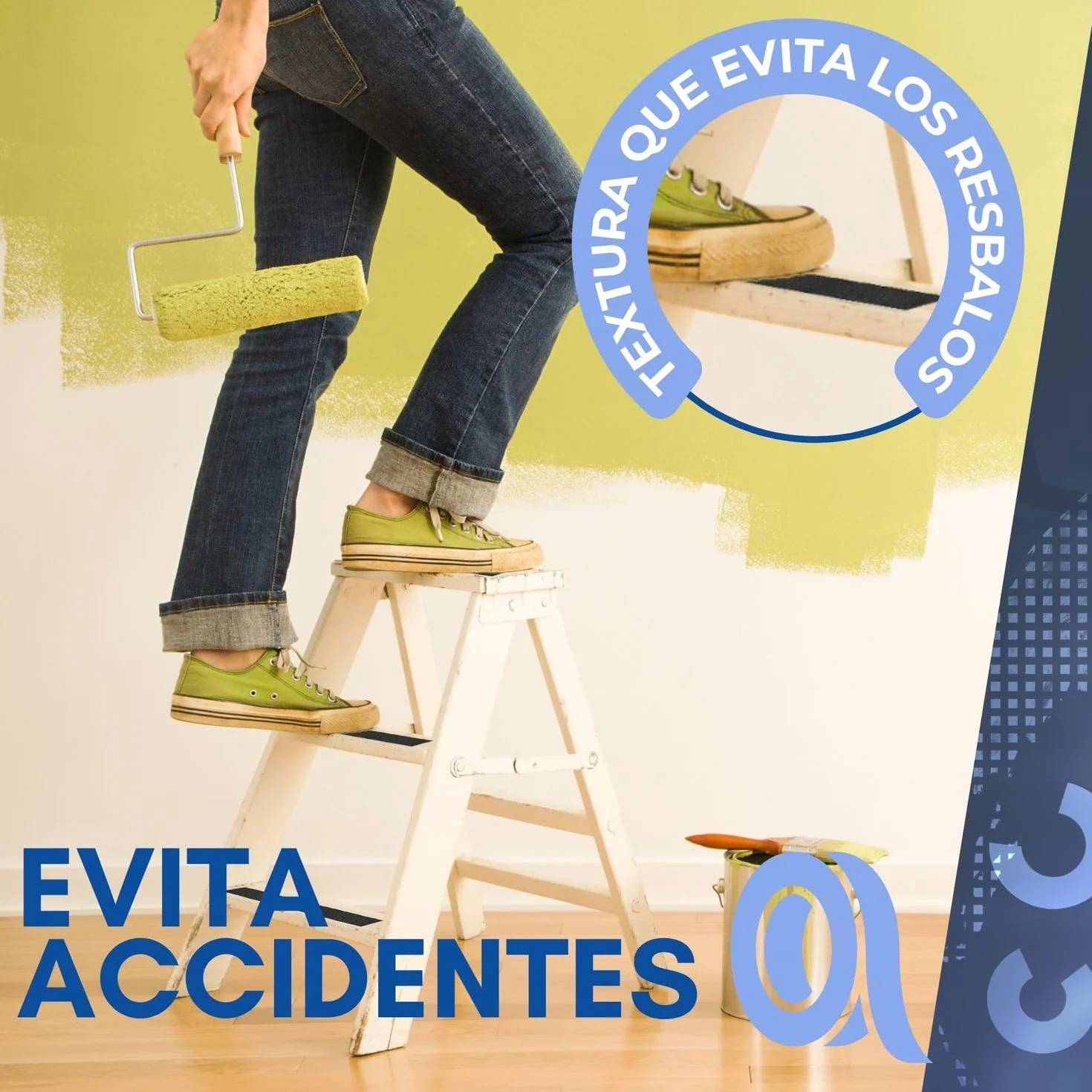 Cinta Antideslizante Escaleras Suelo Exterior 10 Metros 5cm x 10m Rollo Seguridad