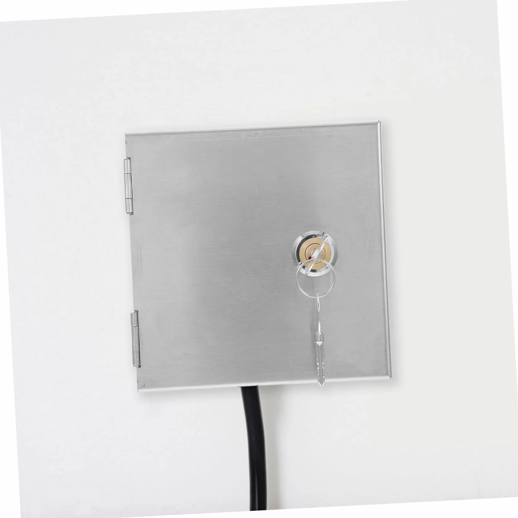 Caja de Conexiones Eléctricas Exterior Inoxidable con Cerradura y Llaves Diseño y Antirrobo para Enchufes Eléctricos para Carga de Vehículos Eléctricos y Uso Exteriores