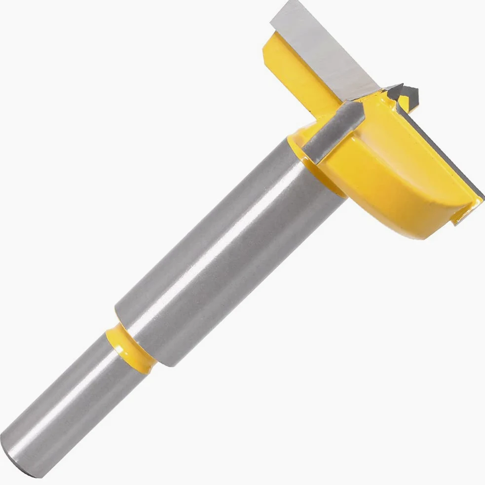 Meccion Broca Forstner Fresadora para Carpintería, Sierra de Corona de Carburo Excelente para Hacer Agujeros Ciegos o Pasantes en Madera,Largo 60mm