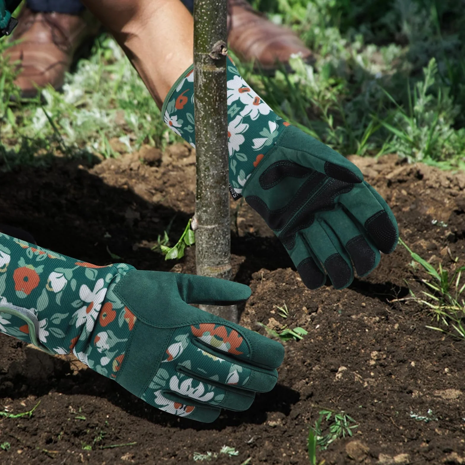 SAWANS Guantes de jardinería largos resistentes a las espinas protección antebrazo Verde