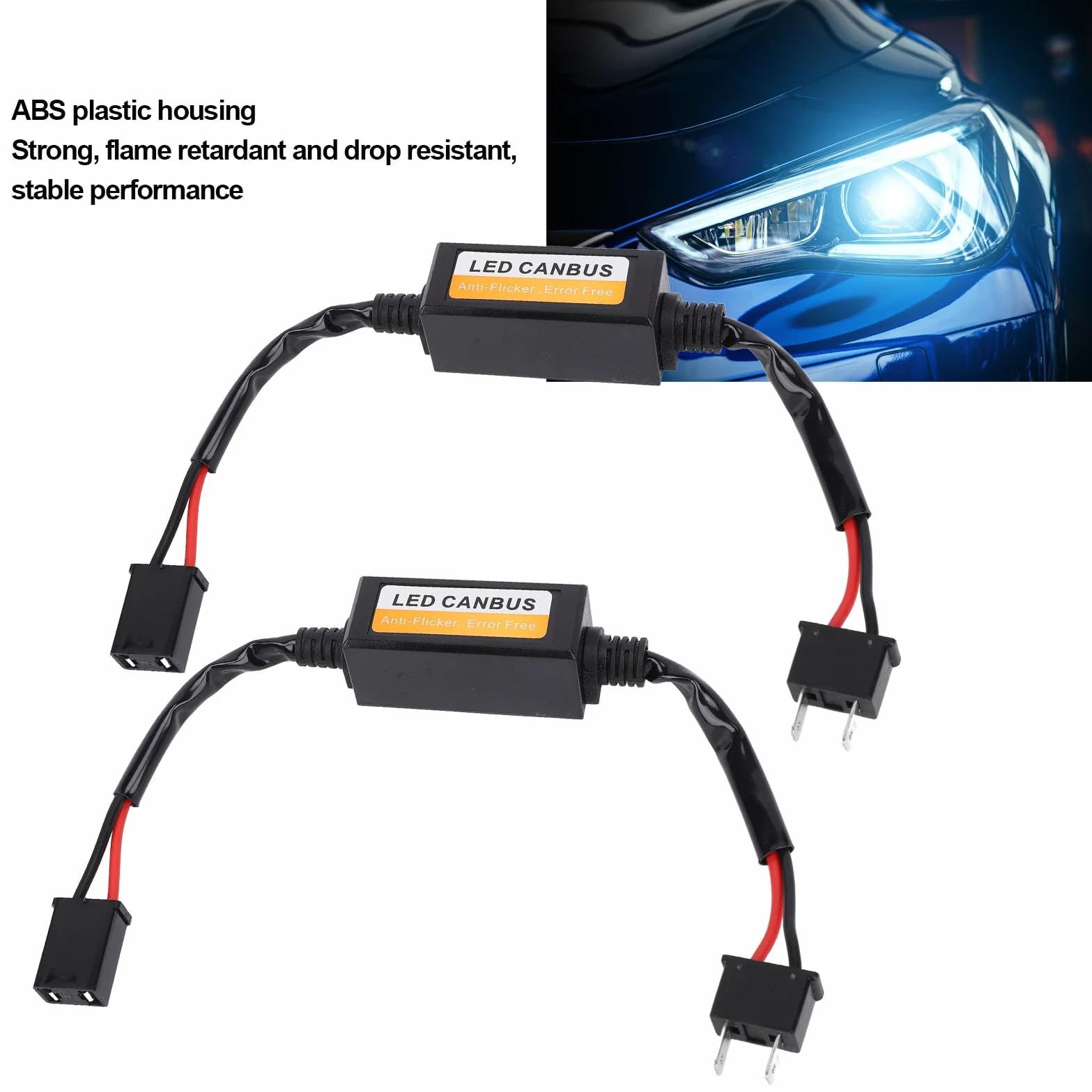 Decodificador de Faros LED, Solución de Errores Canbus Antiparpadeo Eficiente para Modelos Faros H7, Plug and Play para una Fácil Instalación