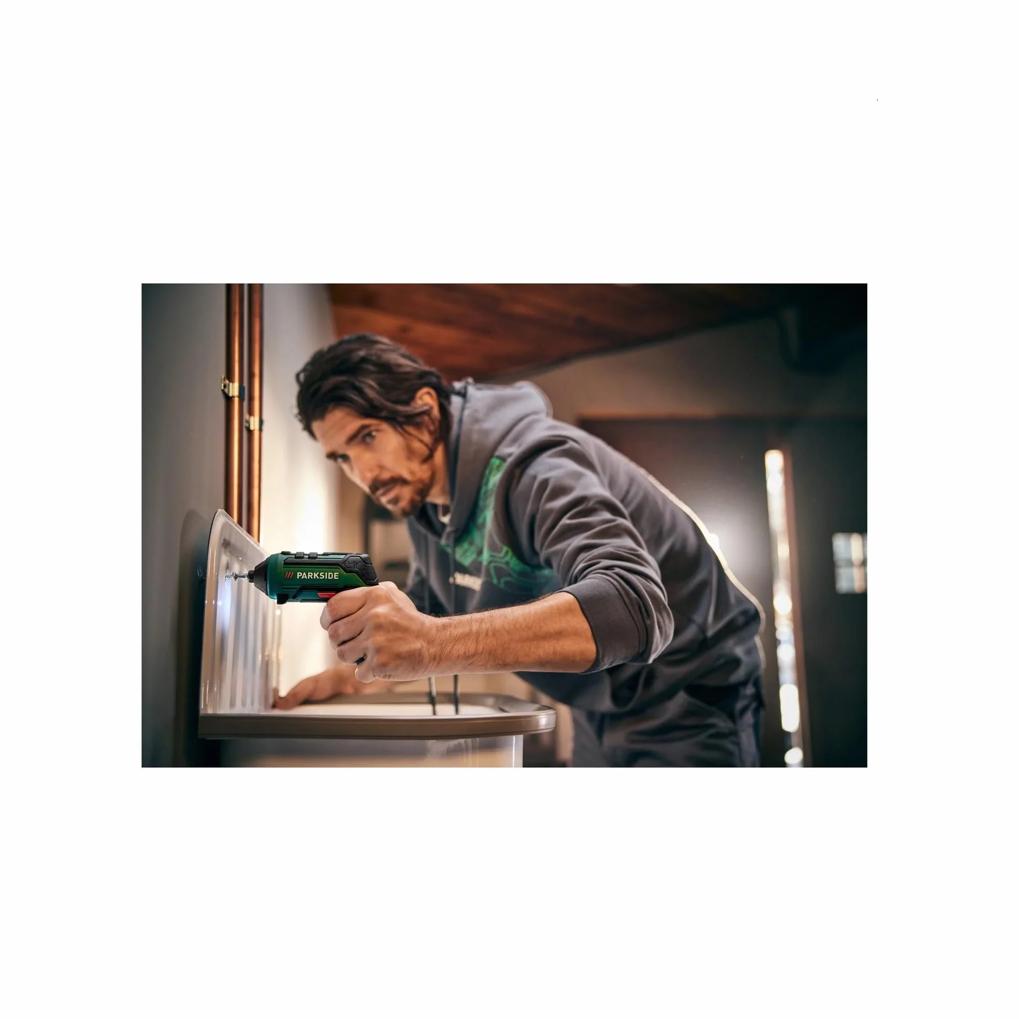 PARKSIDE Atornillador inalámbrico 4 V PAS 4 D7, con cable de carga USB, atornillador taladro a batería