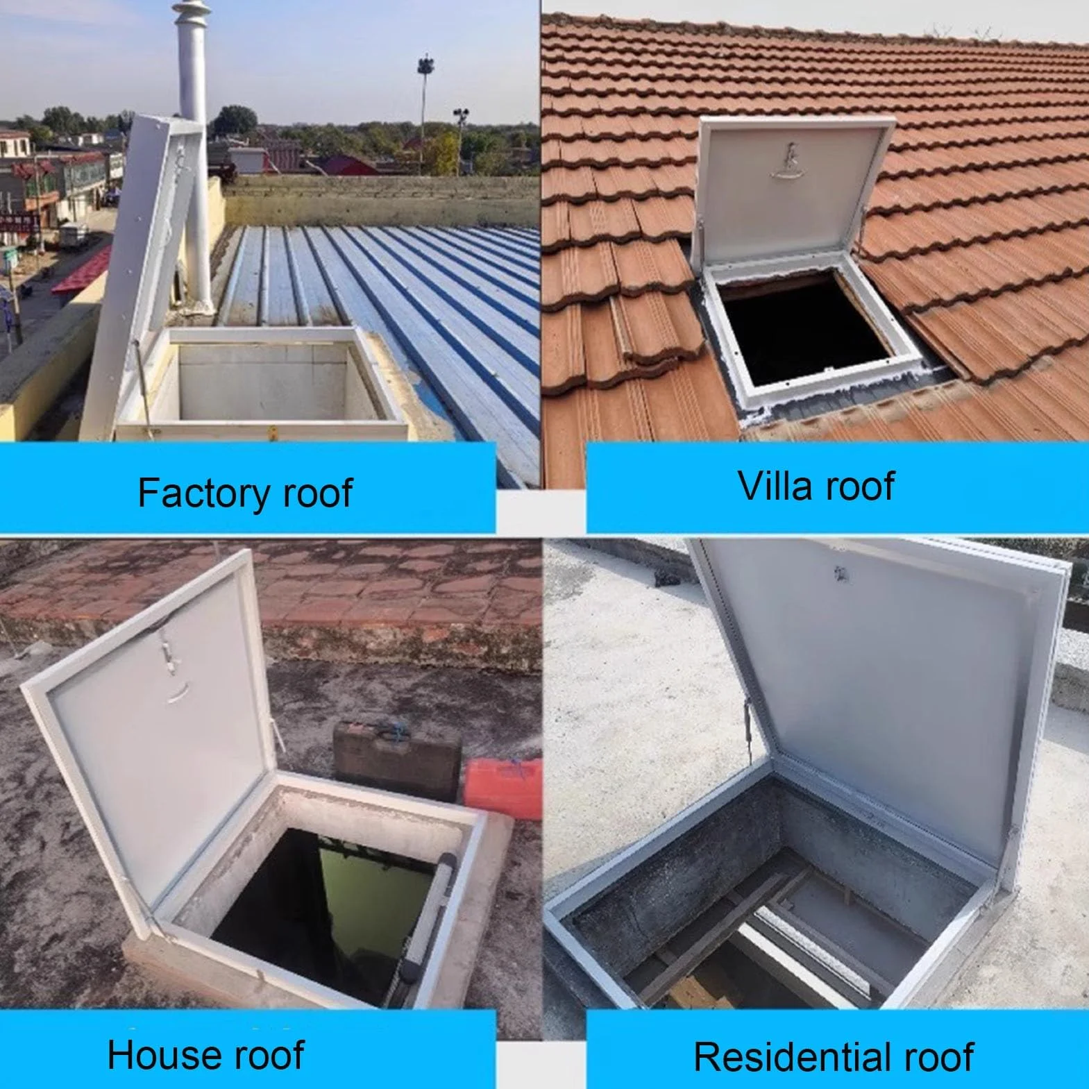 Aleación Aluminio Trampilla Acceso Al Techo Acceso Emergencia Ventanas Cubierta Escape Impermeable Trampilla Techo con Pestillo Puerta Cubierta Pozo para Patio Puerta(70x80cm)