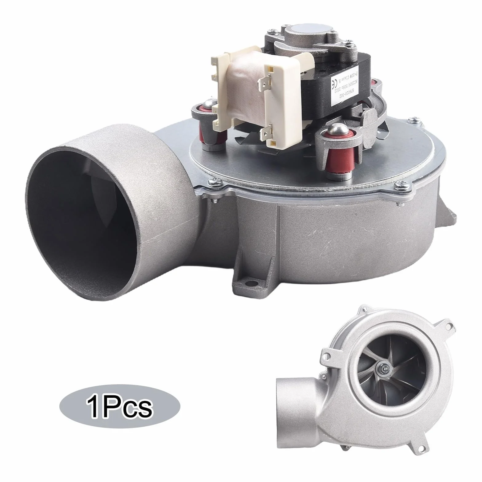 Zoegneer Ventilador centrífugo industrial de la fan de la estufa de la pelotilla 30W Ventilador de tiro inducido de poco ruido del acero inoxidable Ventilador de caldera 220V