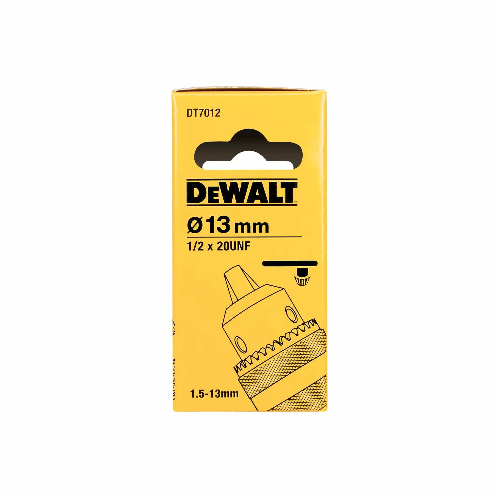 Dewalt DT7012-QZ - Portabrocas con llave, 13 mm 1/2" x 20 UNF
