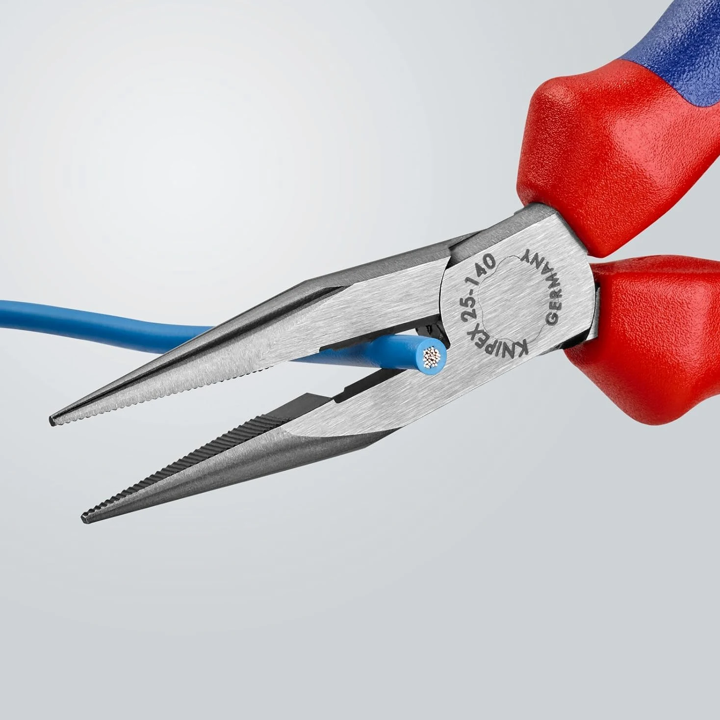 KNIPEX Alicate de montaje (alicate de radio) Negro atramentado con mangos multicomponente 140 mm, 25 02 140