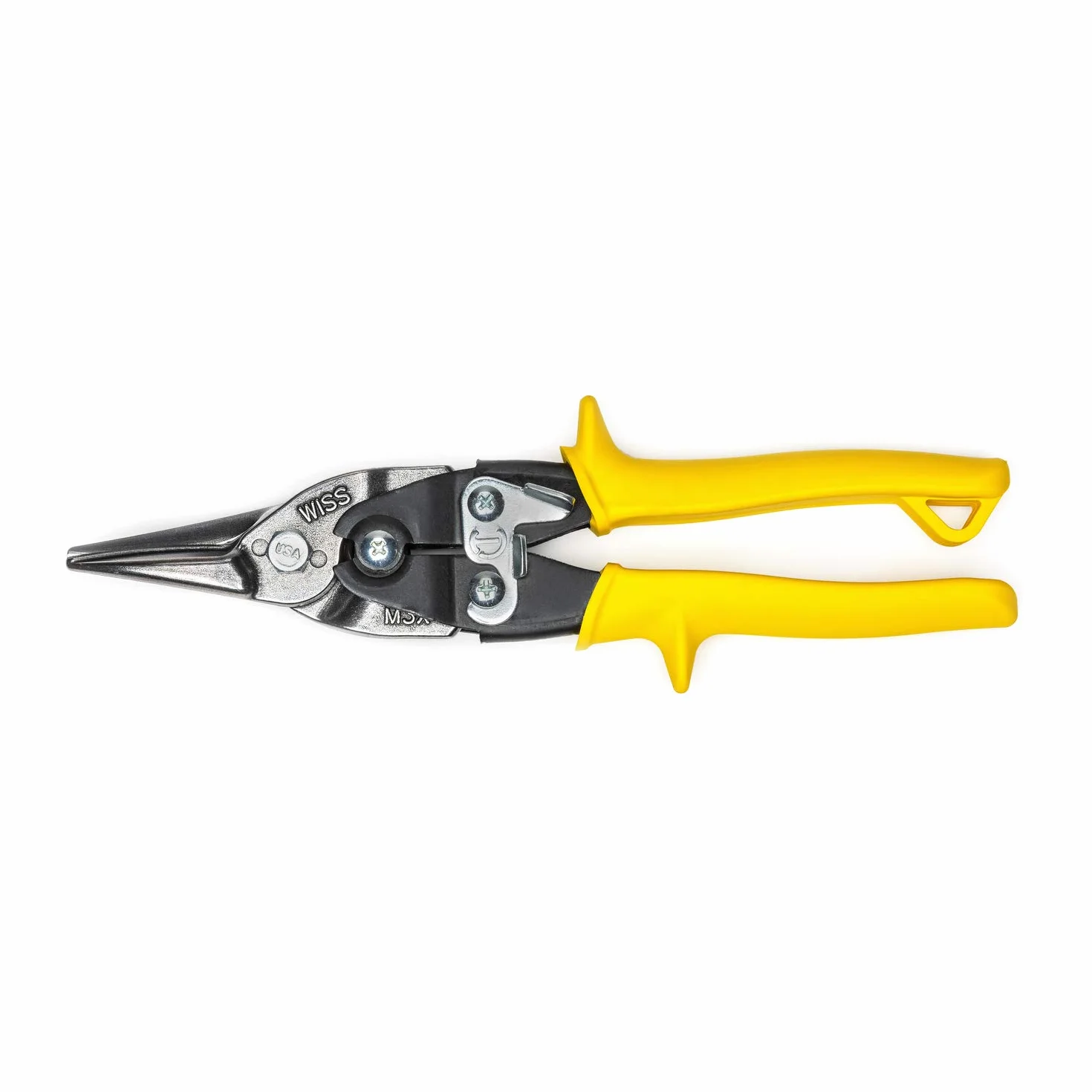 Wiss M3R Tijeras de Hojalatero Metálica de 248 mm con Engranaje de Palanca, Corte Izquierdo, Derecho y Recto - Amarillo