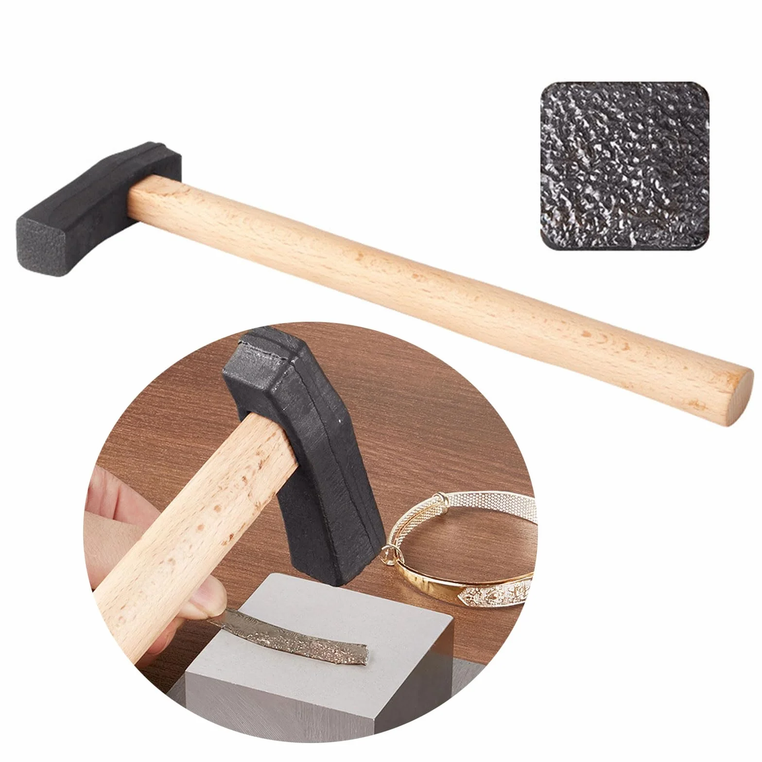 Martillo de metal con múltiples opciones de textura, martillo de joyería texturizado para anillos y pulseras únicos para hacer joyas de metal únicas
