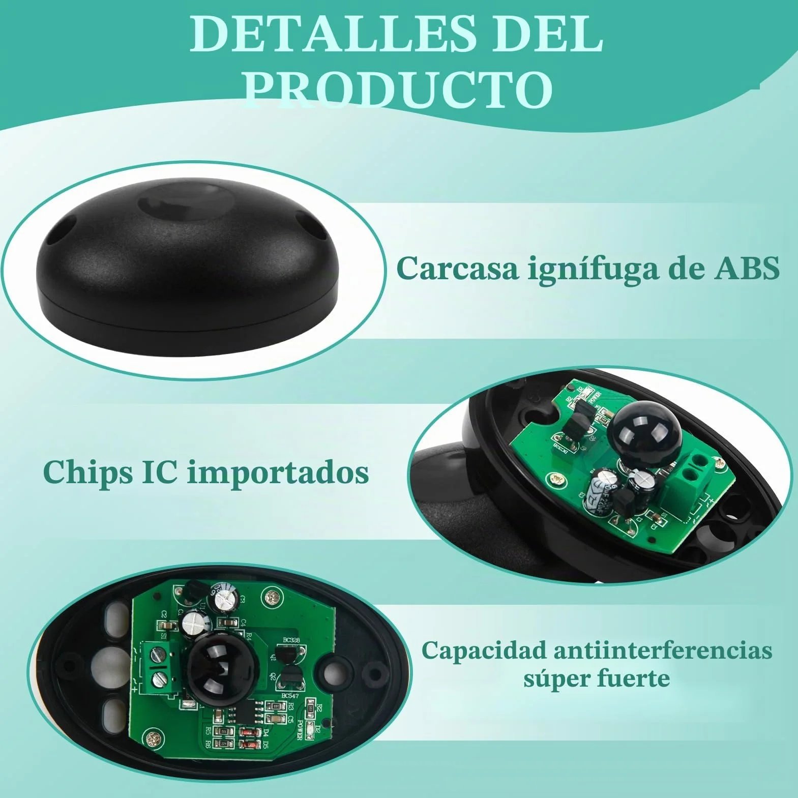 Kit de fotocélulas infrarrojas universales para automatización de portones y garajes, compatibles con 12/24V AC-DC, sensor de seguridad con filtro solar, resistente a la intemperie