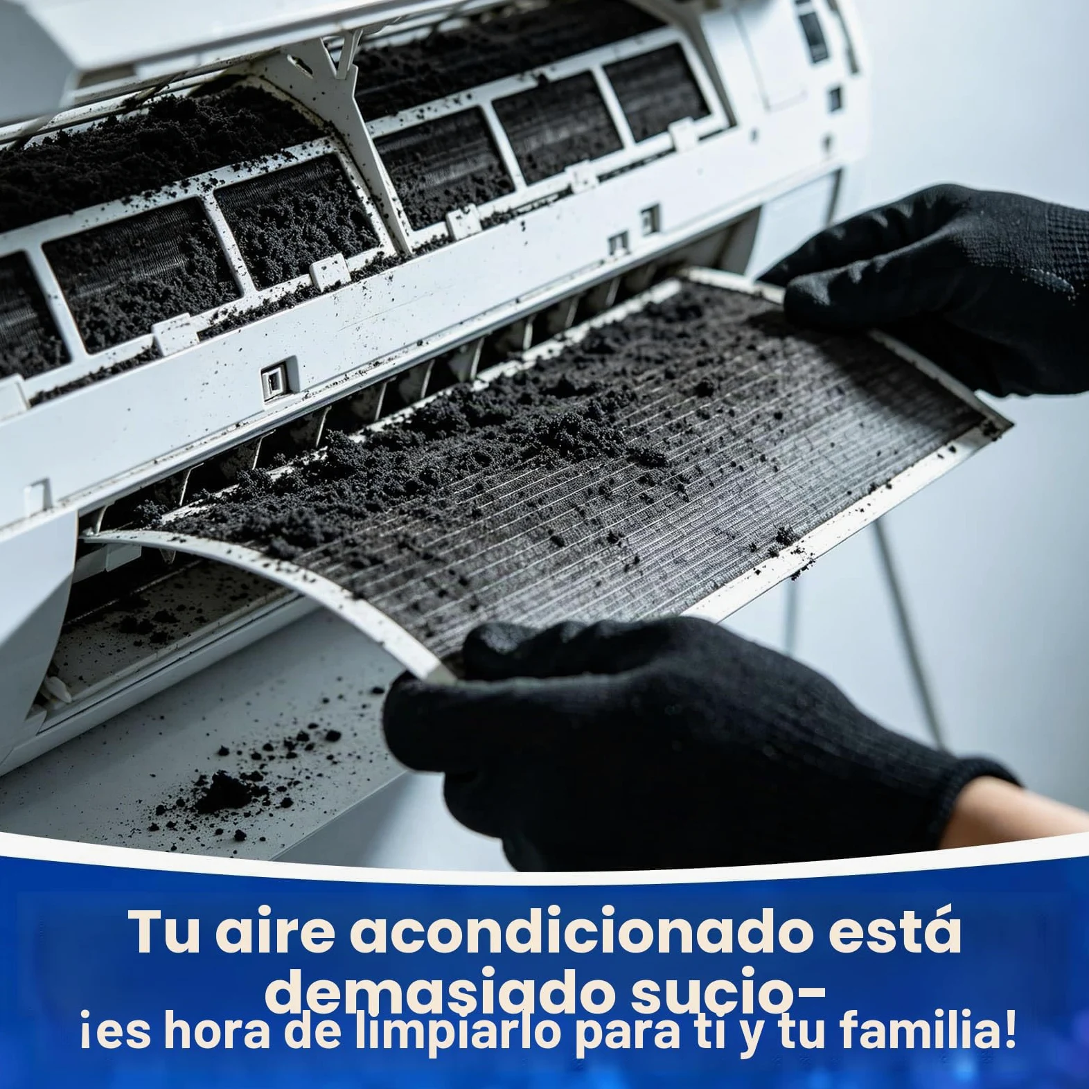 Kit de Limpieza Aire Acondicionado Split, Bolsa de Limpieza para Aire Acondicionado de Pared y Casa, Azul Grande