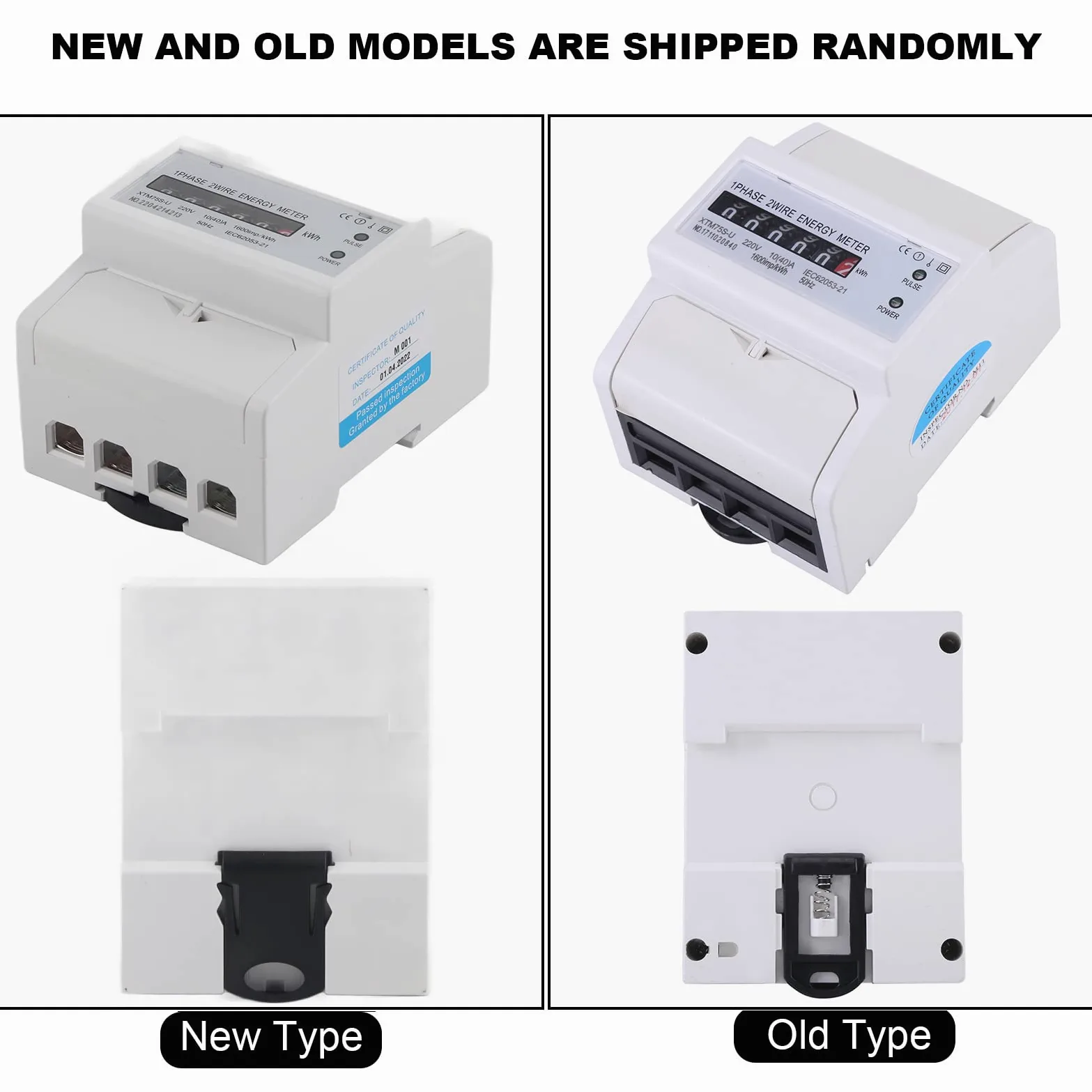 Medidor De Energía Eléctrica Monofásico 4 W 40 A Medidor De Consumo De Electricidad LCD 4P XTM75S-U Para Instalación Industrial Y Residencial