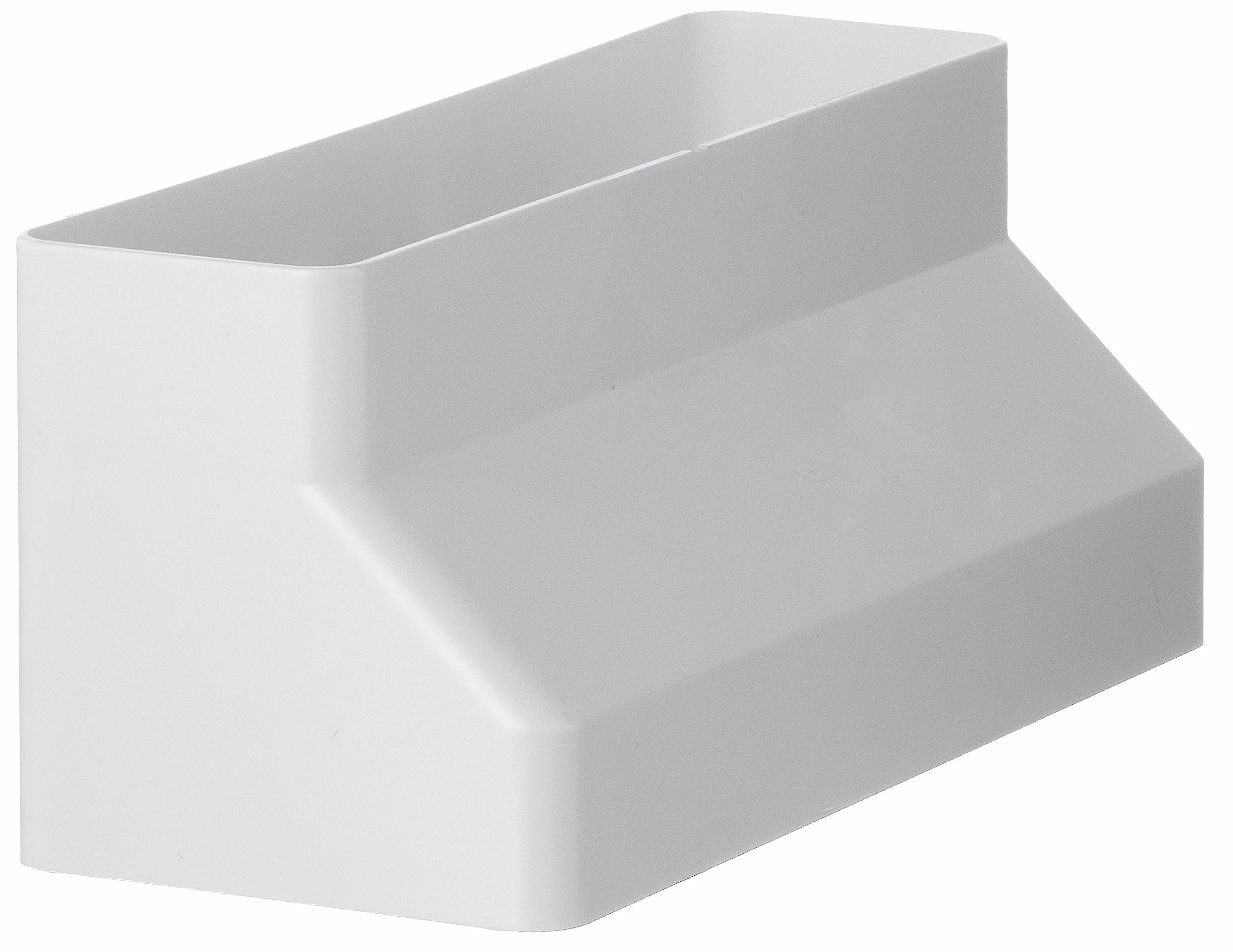 Steinberg14 Reductor de canal plano blanco de 220 x 90 mm a 220 x 55 mm, plástico