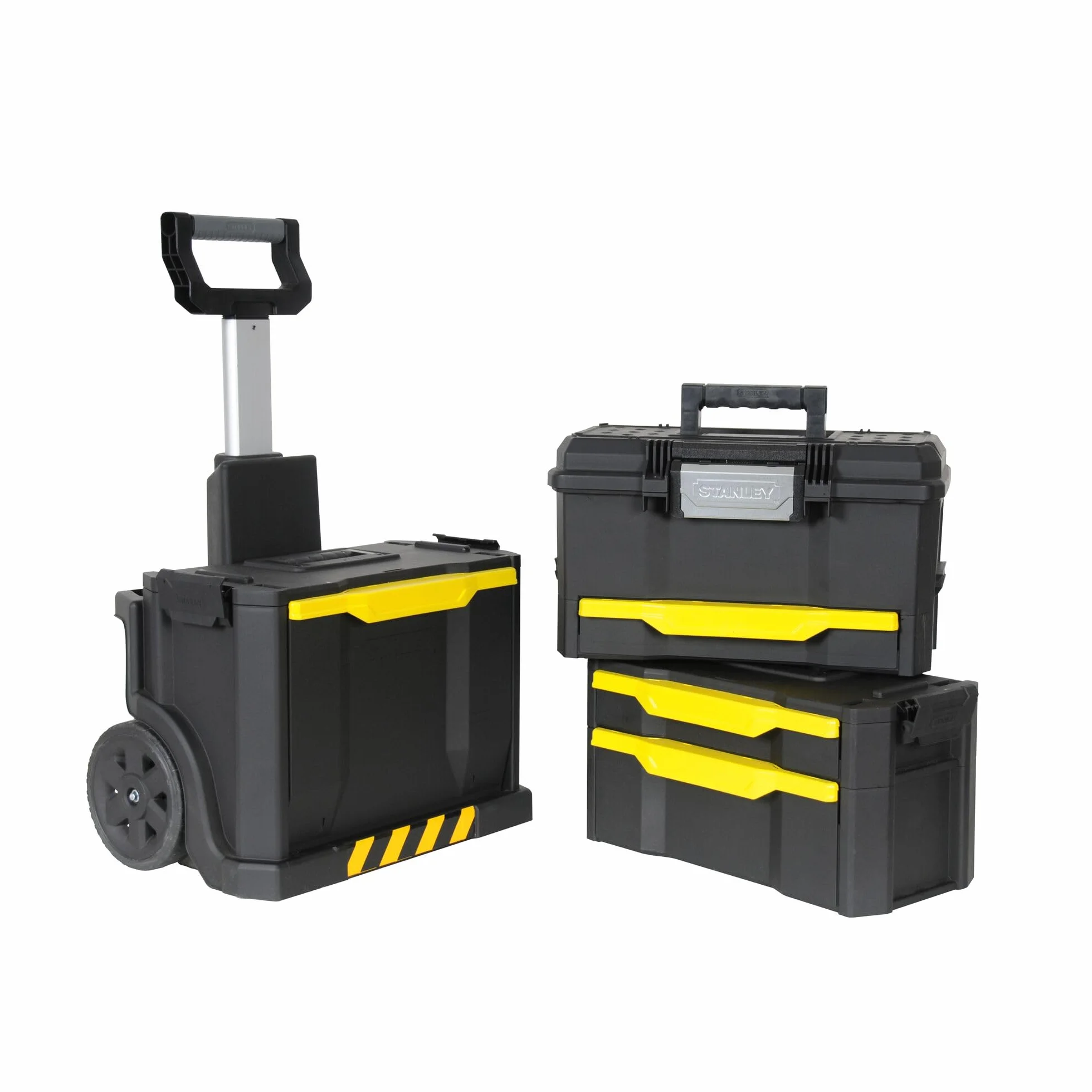 STANLEY Modular Taller Rodante 3 en 1 con Ruedas, Asa Telescópica, 35 kg