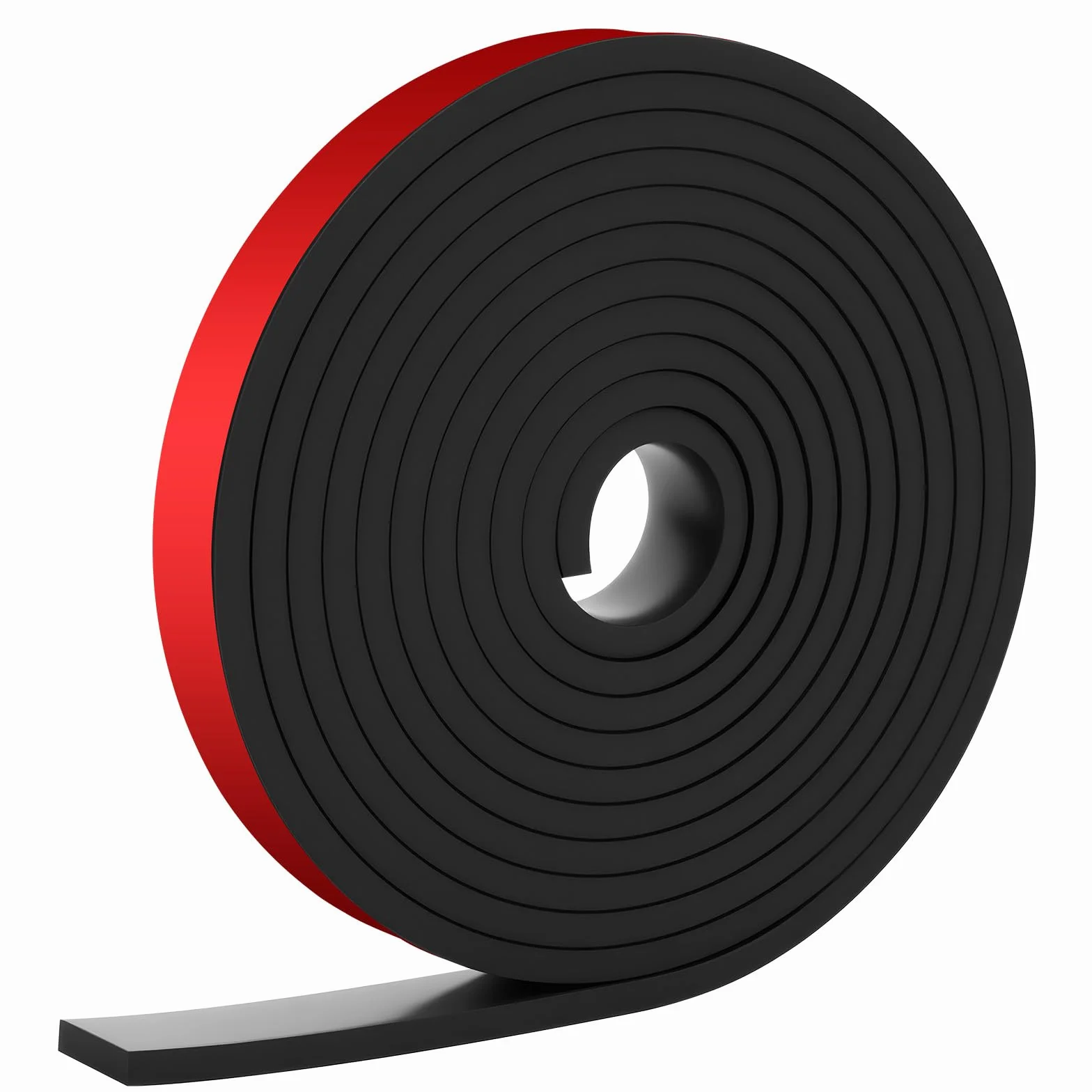 Tira de Goma Flexible Rollo de Caucho 3m×20mm×5mm, Plancha Goma Adhesivo, Neopreno, para Sellos Bricolaje, Protección Pisos, Antivibración