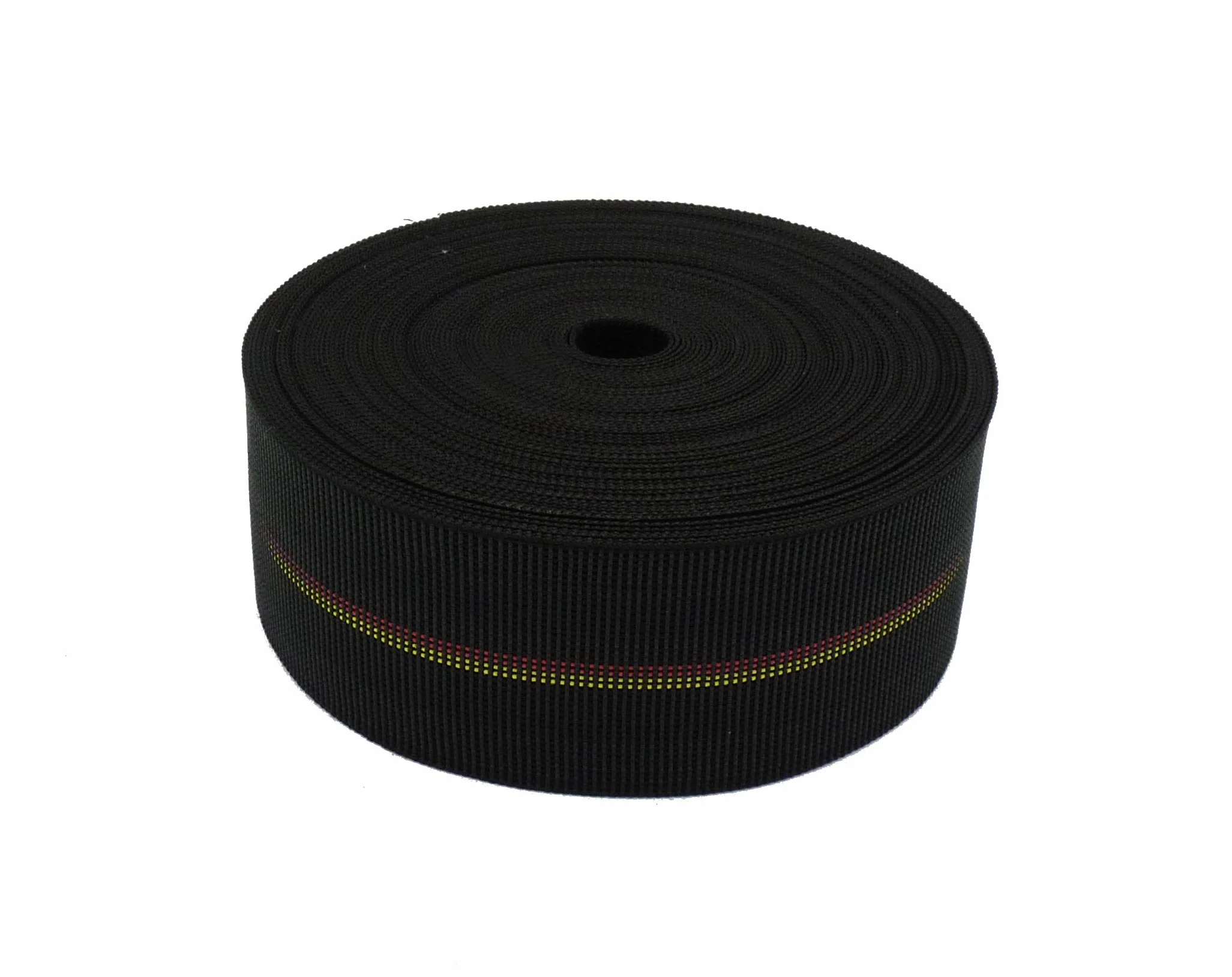 Cincha elástica calidad extra de caucho para tapicería ancho de 80 mm. para asientos, 24 metros.