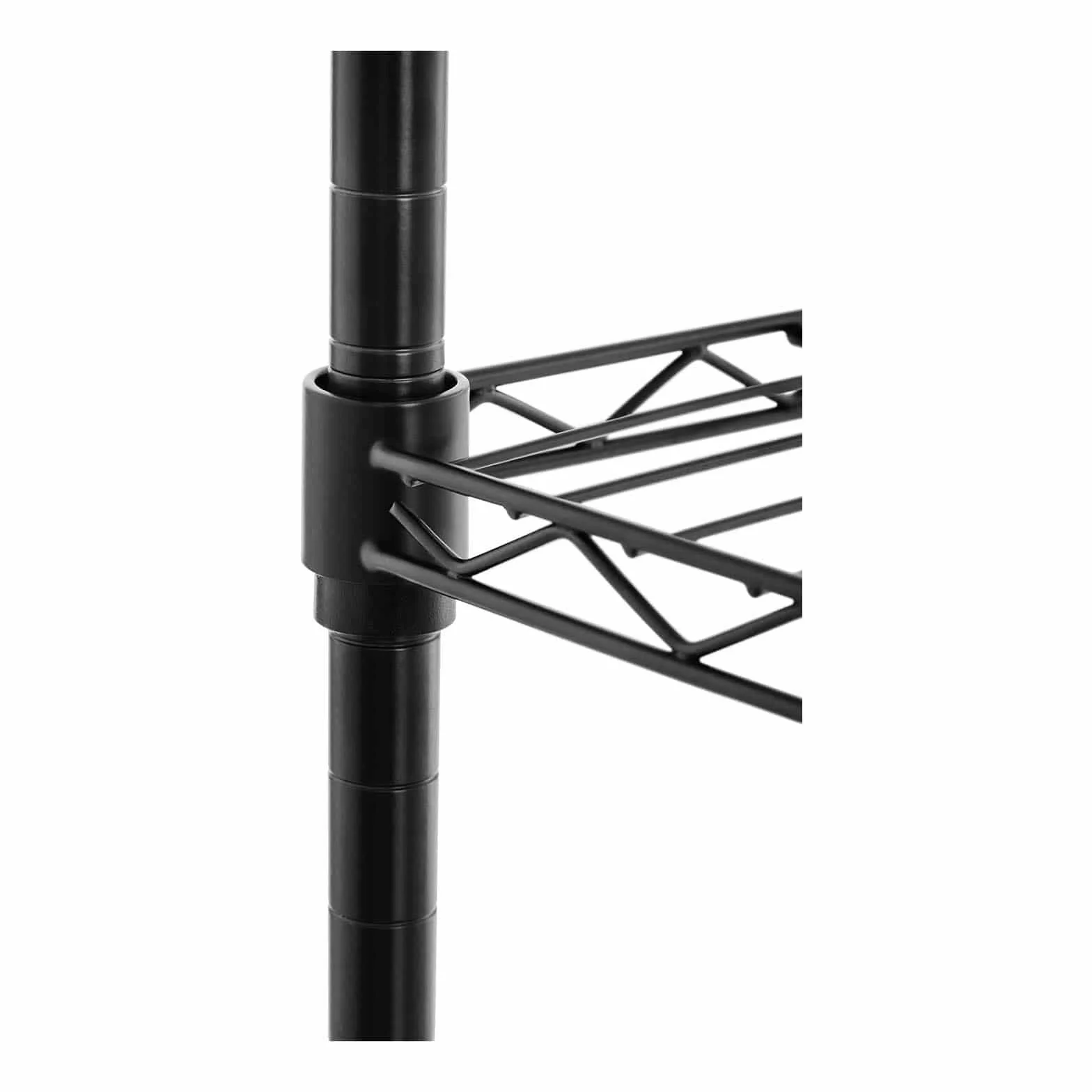 Royal Catering Estantería De Metal Estante Metálico RCMR-1500P19T (55 x 45 x 149,5 cm, Capacidad de carga total: 150 kg, 5 estantes, 4 ganchos, Negro)