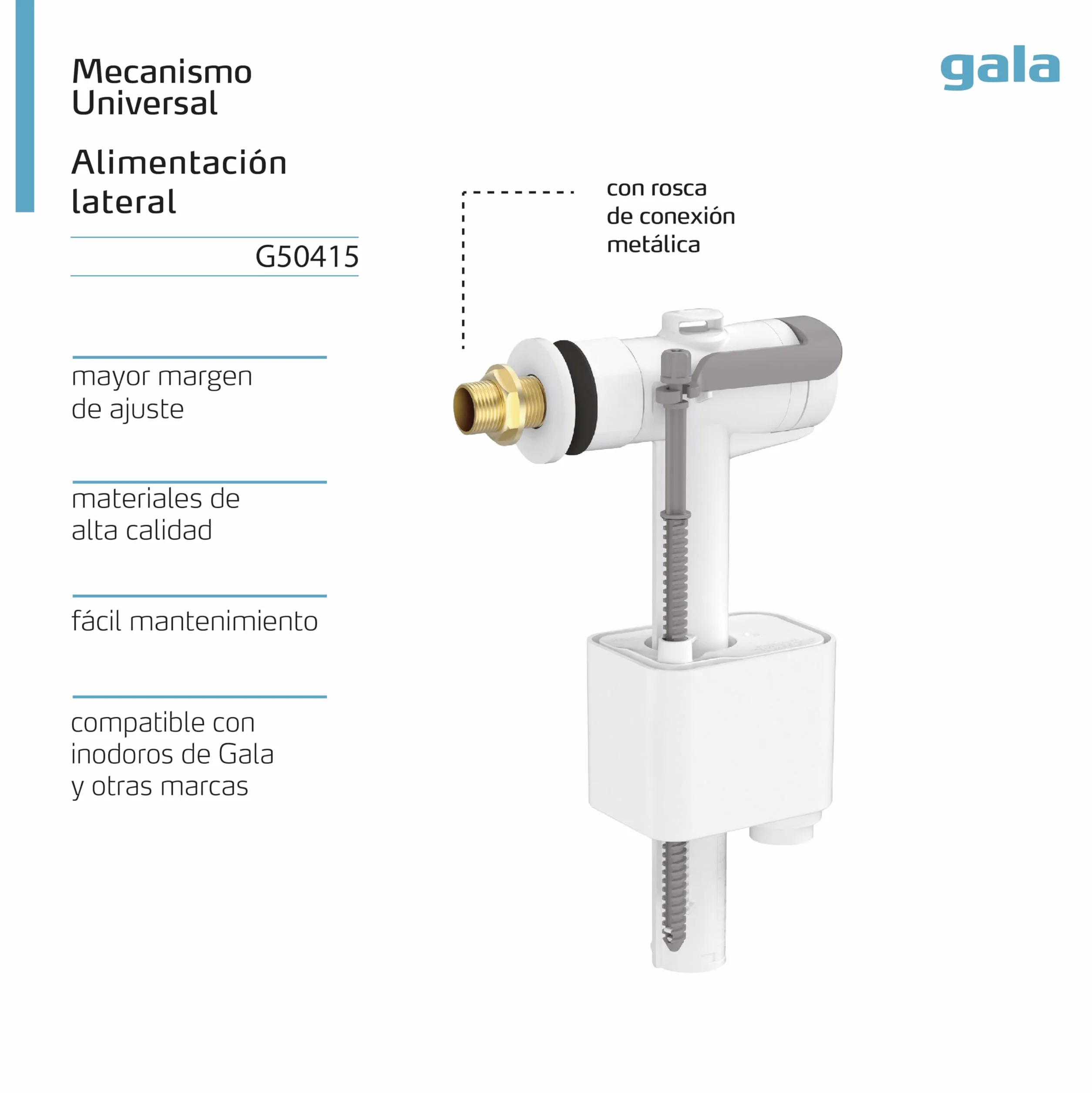 Roca G5041500 Mecanismo Entrada Lateral A3L Recambio Porcelana Baño