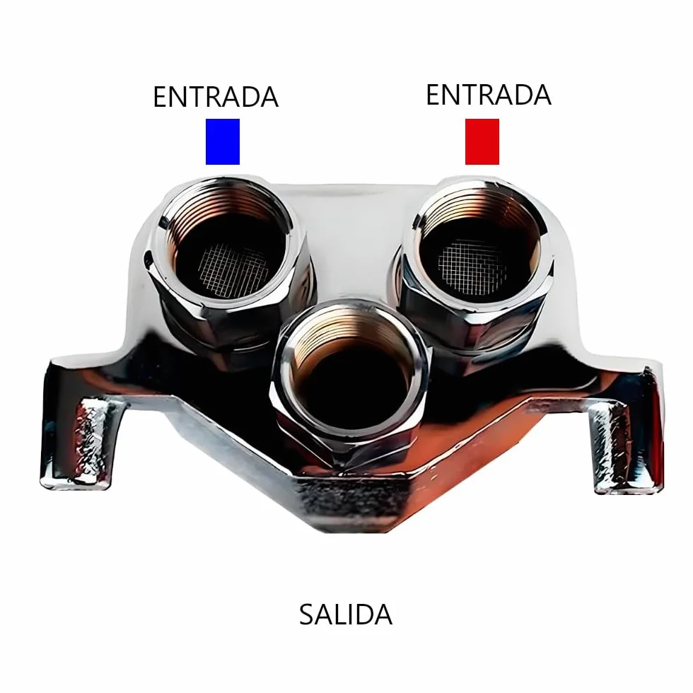 Kit Grifo Pedal Completo Plateado 5 Piezas Caño Alto 2 Palancas Latiguillos 150cm 40cm