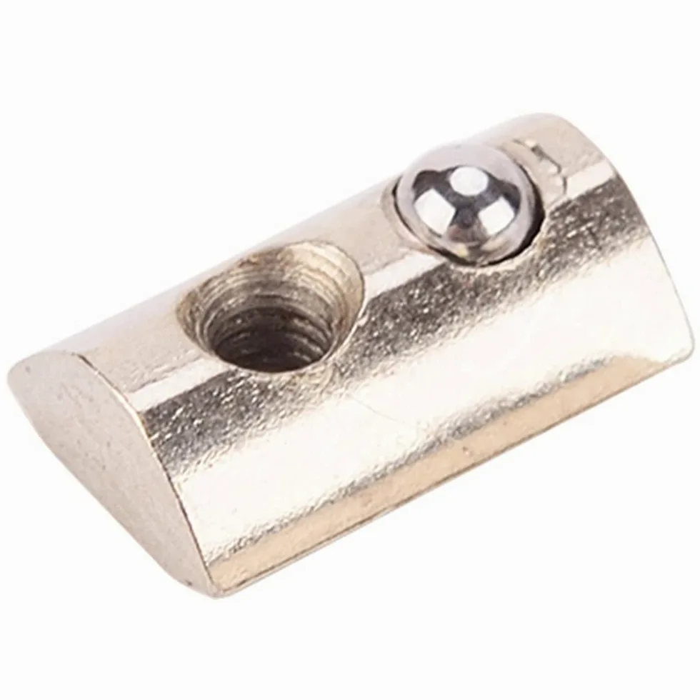 M3 M4 M5 M6 M8 Roll In Spring T Tuerca con Bola para la extrusión de Aluminio con Perfil 20/30/40/45 Perfil de Aluminio DaJiKan (Size : 45 M6 20pcs)