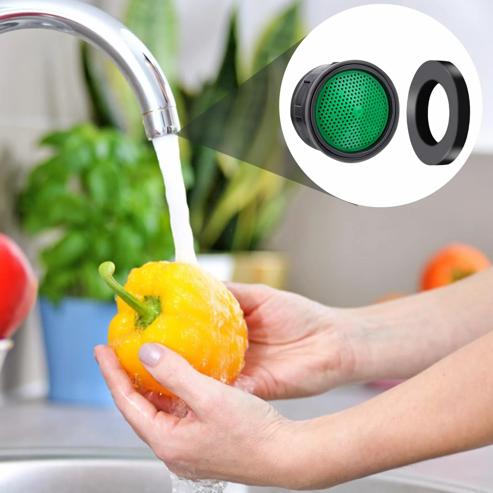 Amabro Aireador de Grifo 20 Pack, Filtro Limitador de Caudal, Boquilla Mezcladora para Baño o Cocina