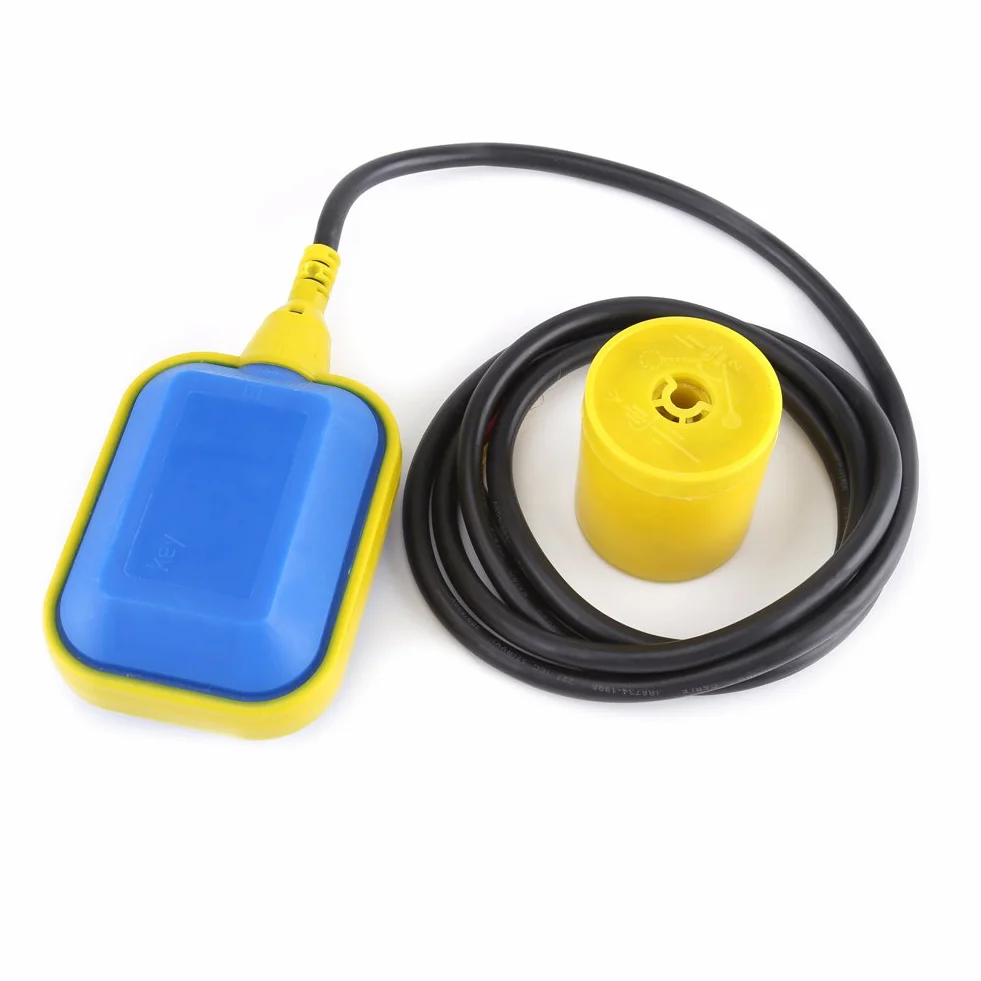 Interruptor de Flotador para Control de Nivel de Agua con Cable Sensor Regulador Líquido para Bomba Rectangular Flotante(2m)