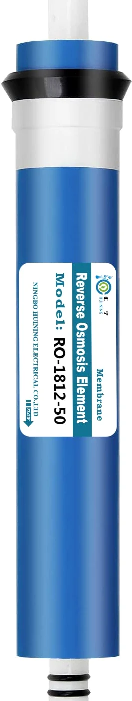 Huining Filtro de membrana RO 50GPD 1812/2012 agua Reemplazo de Cartrige para sistema de filtración de agua potable en el hogar