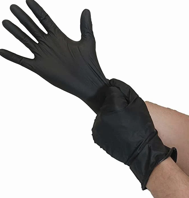 RZT GUANTES de NITRILO TEXTURIZADOS negros – Los guantes de nitrilo MÁS RESISTENTES del mercado – SIN LÁTEX 150 unidades (Talla XL)