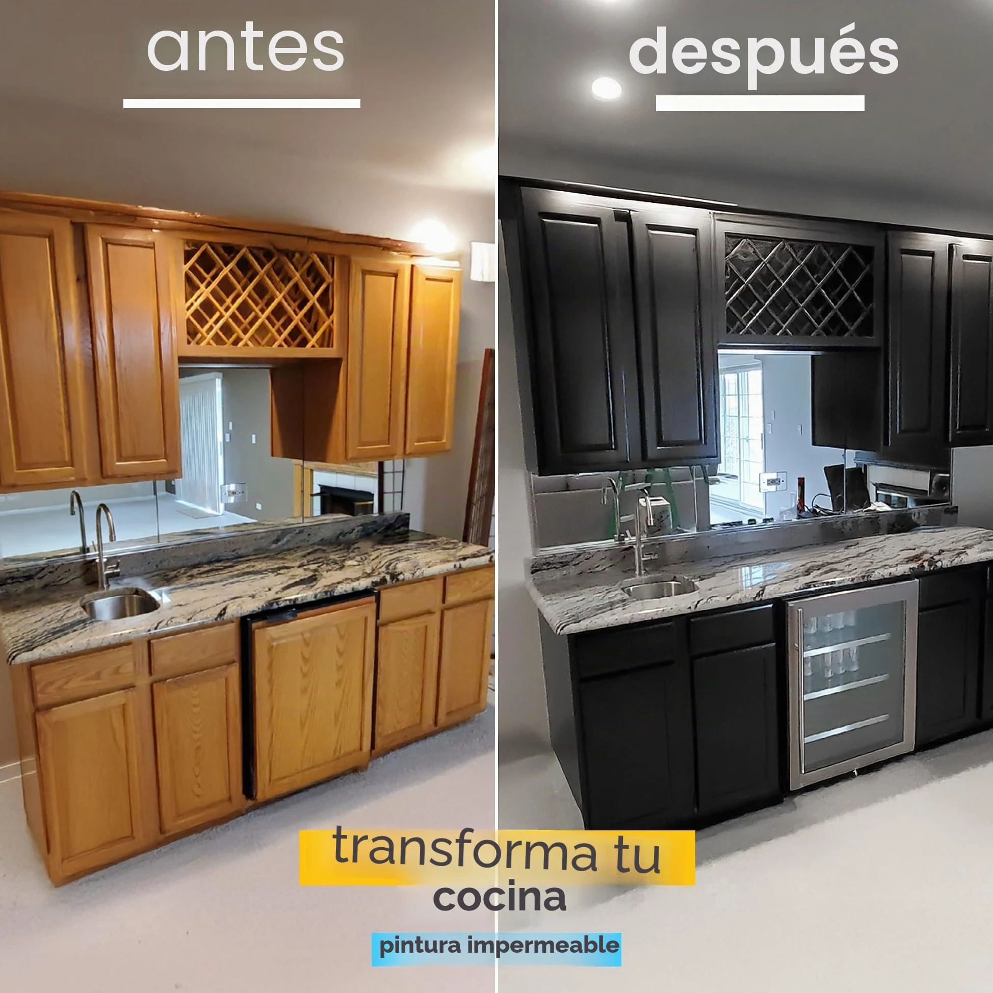 Pintura Multisuperficie - Pintura Impermeable Multiusos para Baño, Bañera, Azulejos, Lavabo, Muebles de Cocina, Encimeras, Madera, Mobiliario - Mate, 250ml (Negro)