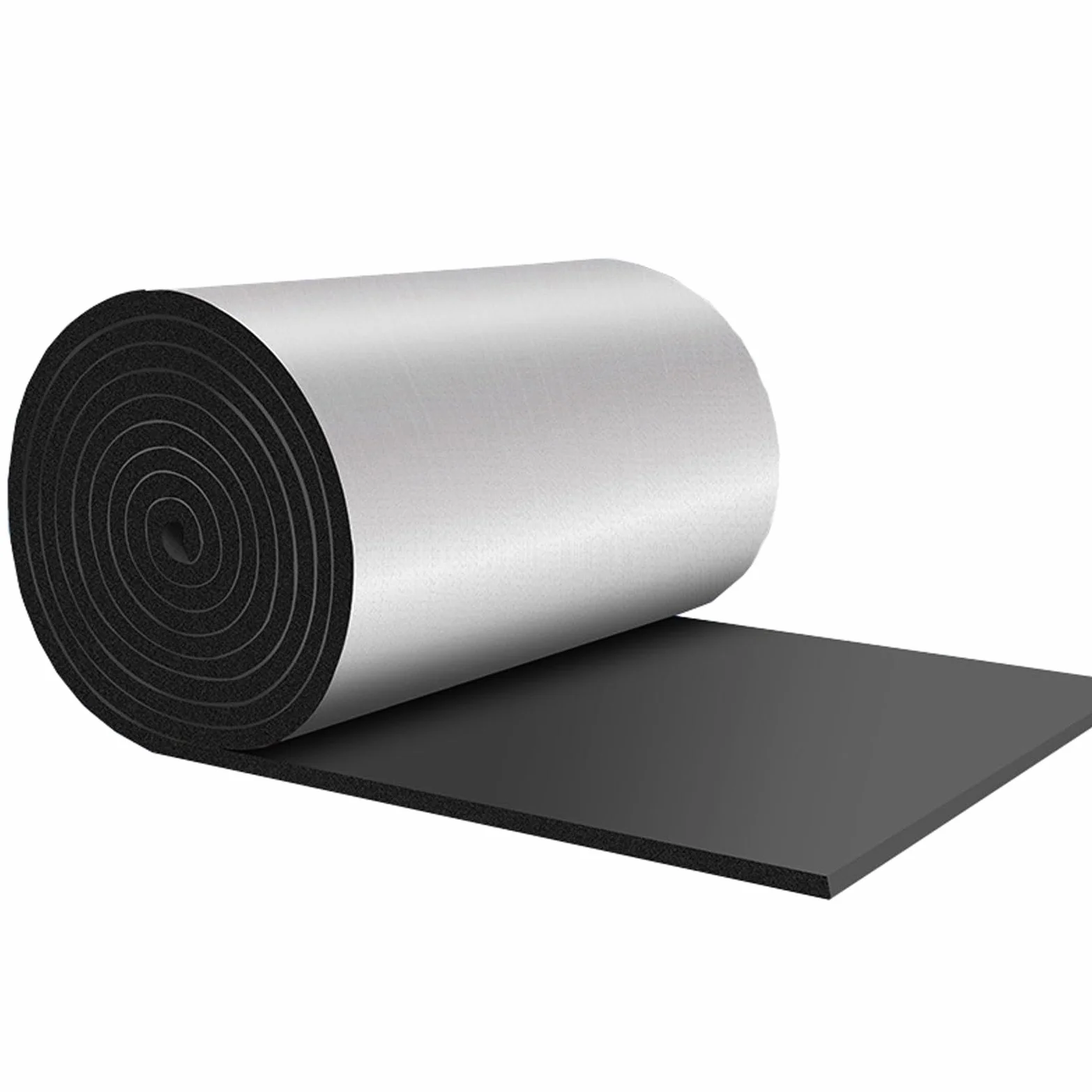 Placa Reflectante Trasera para Radiador, Aislamiento de Espuma de Aluminio Reflectante de 5mm, Aislante Térmico en Rollo, Rollo de Aislamiento de Lámina, para Suelo, Techo, Puerta de Garaje, Furgoneta