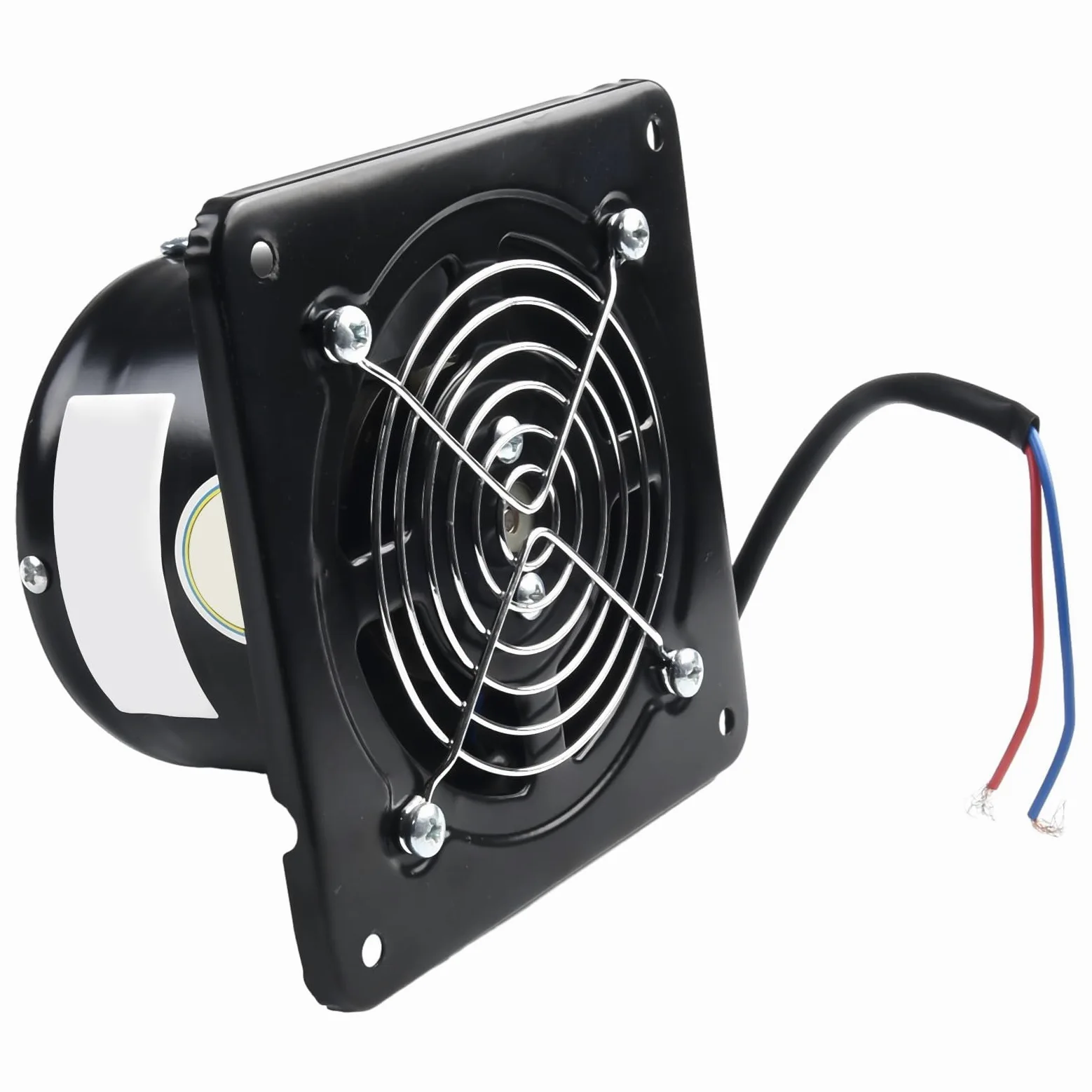 Ventilador de escape industrial de 4 pulgadas, extractor de ventilación axial, soplador de 220 V, marco de metal de acero inoxidable, motor de cobre, taller, almacén, restaurante, garaje