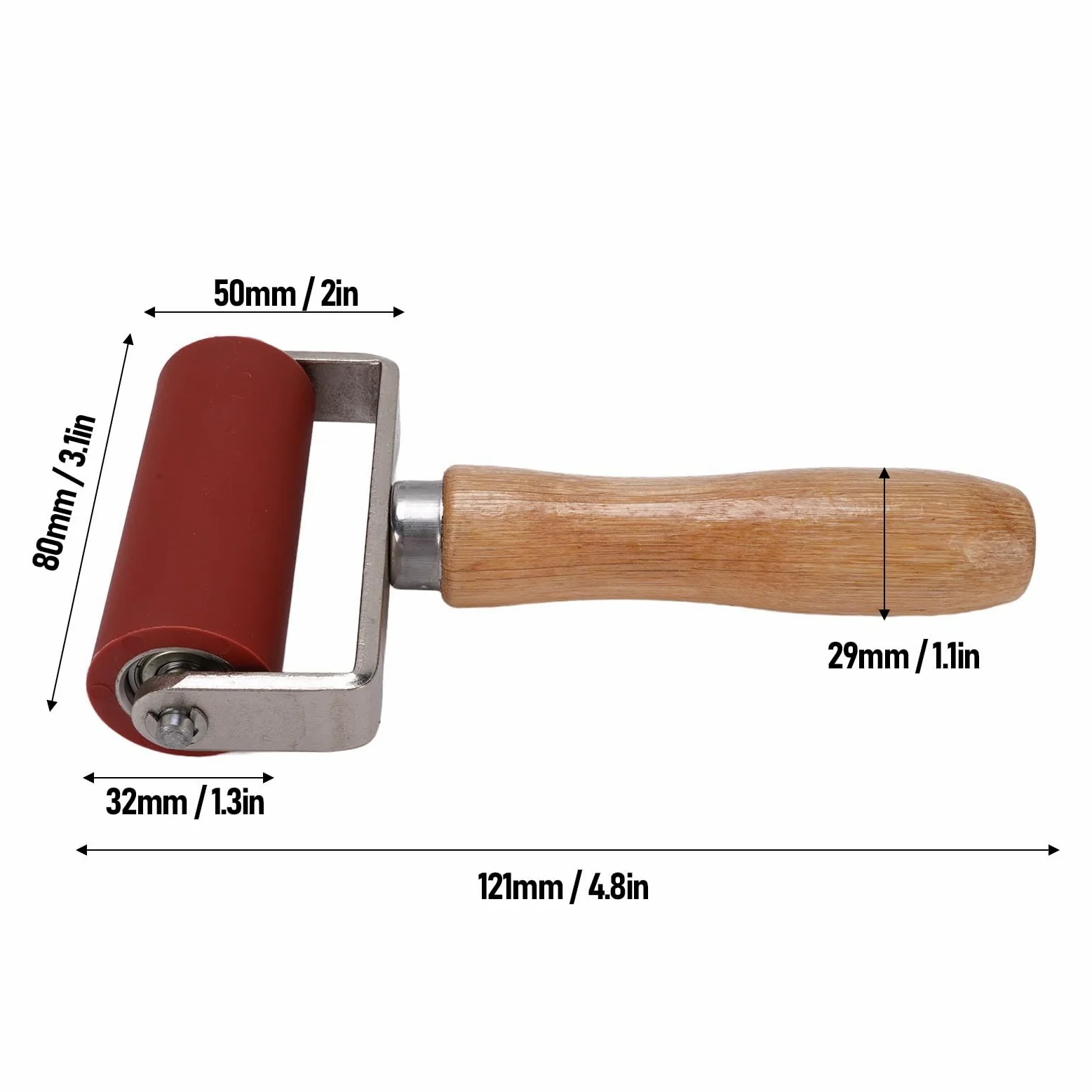 Rodillo de Costura de Silicona, Herramienta de Soldadura de Presión de Presión de Costura de Silicio Resistente a Alta Temperatura, Rodillo de Mano de 32 Mm de Diámetro de 80 Mm
