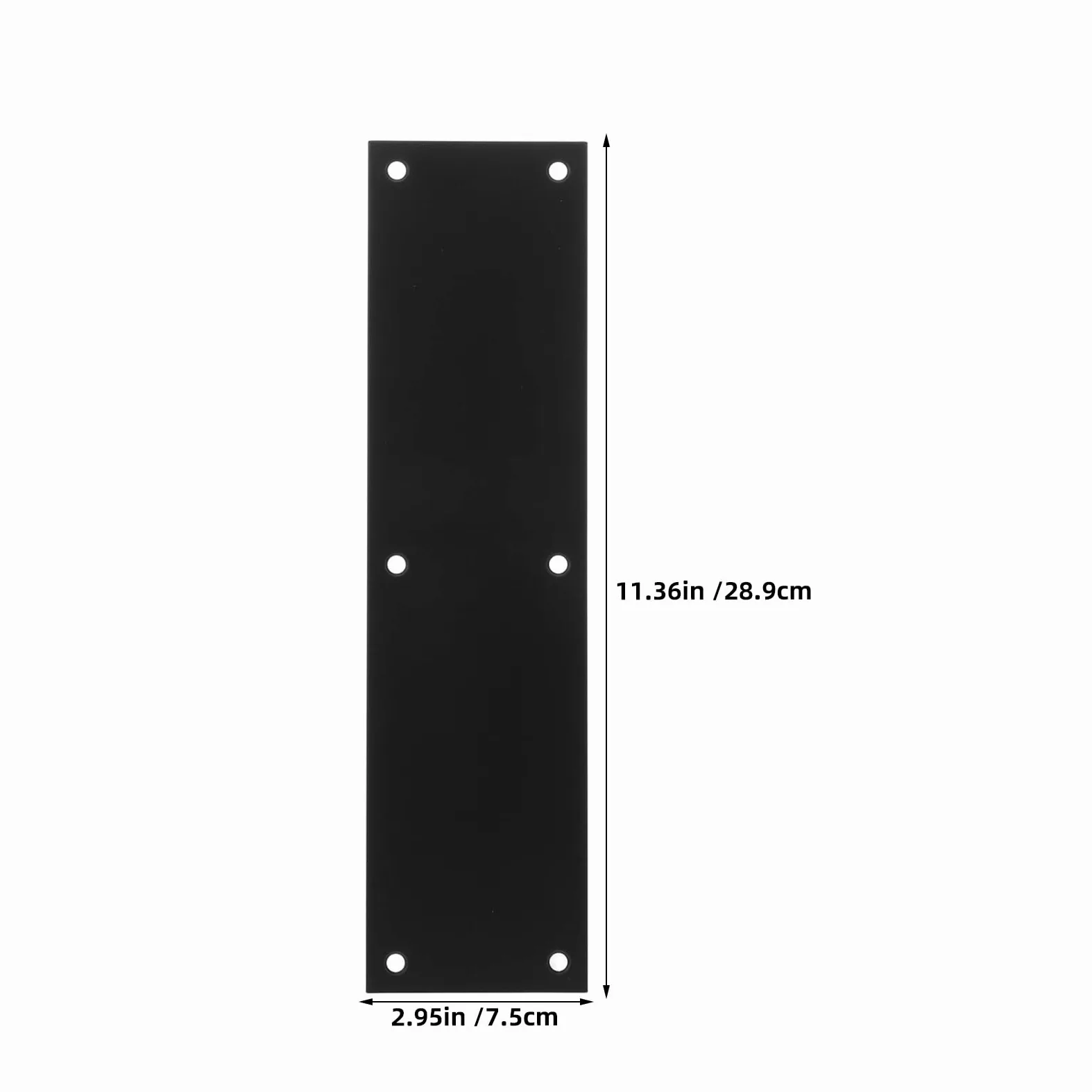 iplusmile Protector de Puerta de Acero Inoxidable 75 X 289 Mm, Placa Protectora Metálica Negra 2 Unidades, Resistente a Impactos y Arañazos, para Protección Inferior en Entradas de Hogar