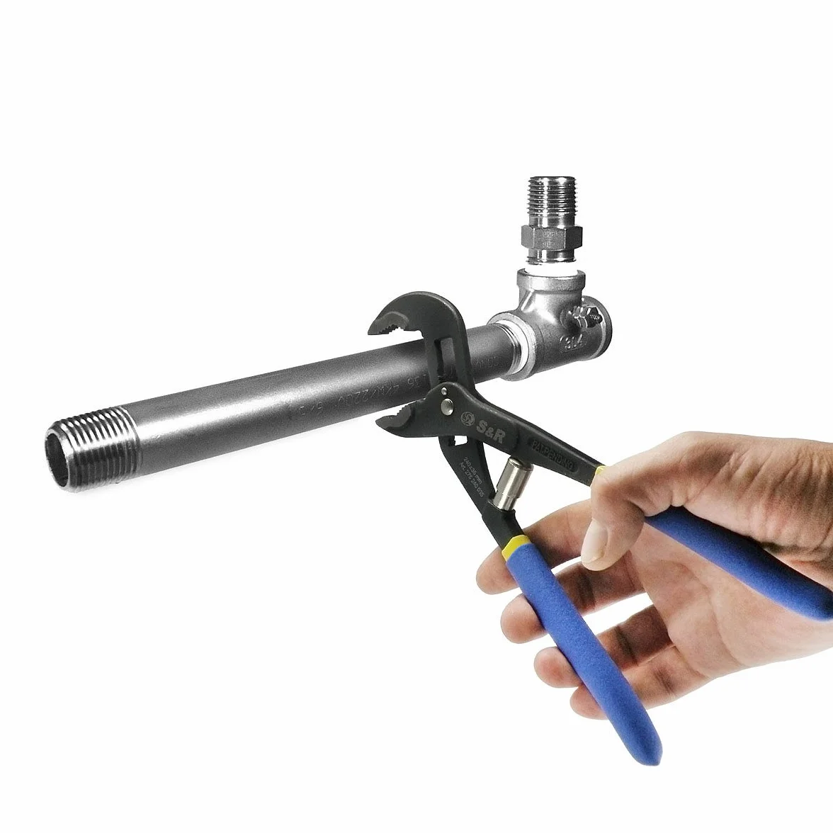 S&R Alicate Extensible de Pico Loro (240 x 35 mm) - Tenaza bombas de agua (Cambio Automático)