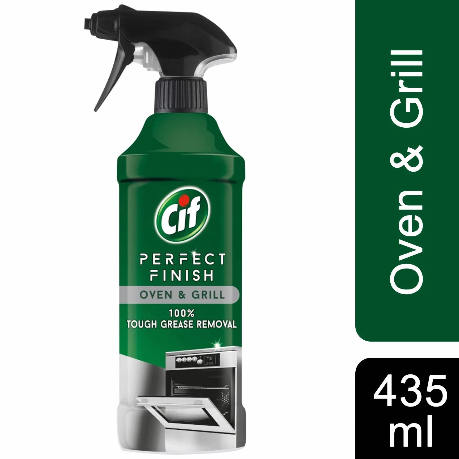Cif Perfect Finish - Kit De Limpieza En Aerosol - 4 Botellas De Spray De 435 Ml (1 Limpiador De Horno Y Parrilla, 1 Removedor De Cal, 1 Limpiador De Acero Inoxidable Y 1 Spray Removedor De Molde)