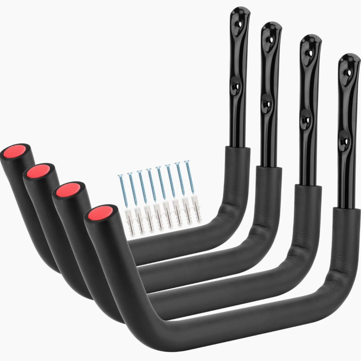Ganchos de almacenamiento para kayak, 38,5 cm, resistente, para montar en la pared, para canoa, tabla de surf, tabla de esquí, escalera, sillas plegables, bicicletas y herramientas de jardín