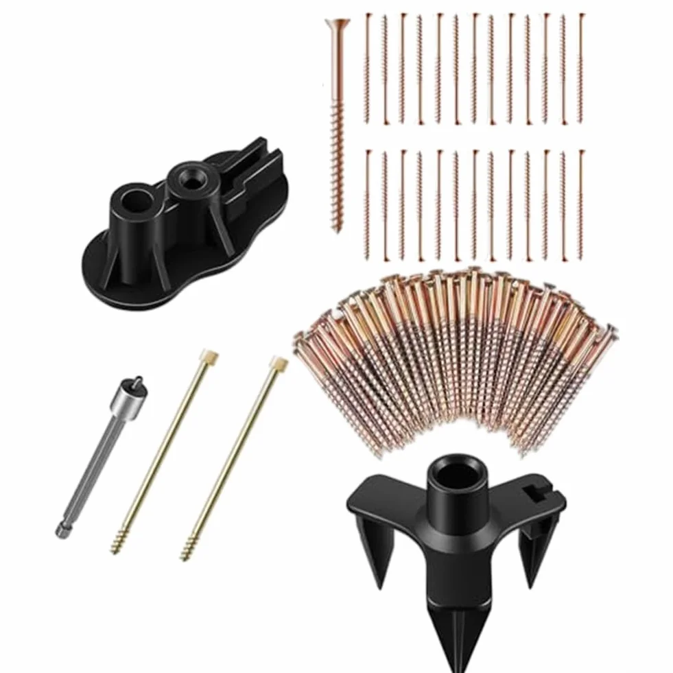 El kit Squeak No More elimina el chirrido del suelo, se adapta a la mayoría de suelos de madera dura, kit de reparación de suelos, contiene 5 herramientas auxiliares y 50 tornillos